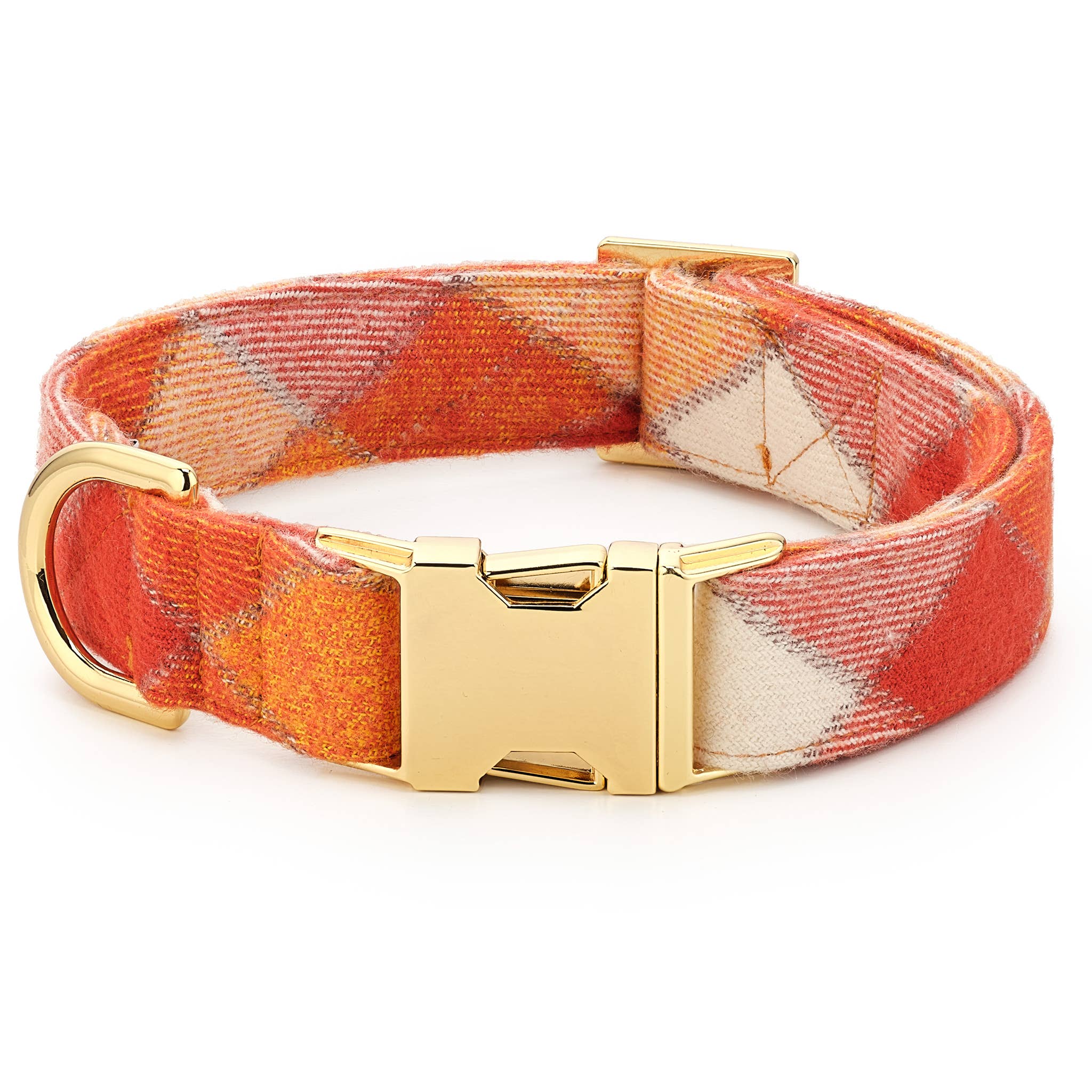 The Foggy Dog - Pumpkin Spice Plaid Flannel Fall Dog Collar