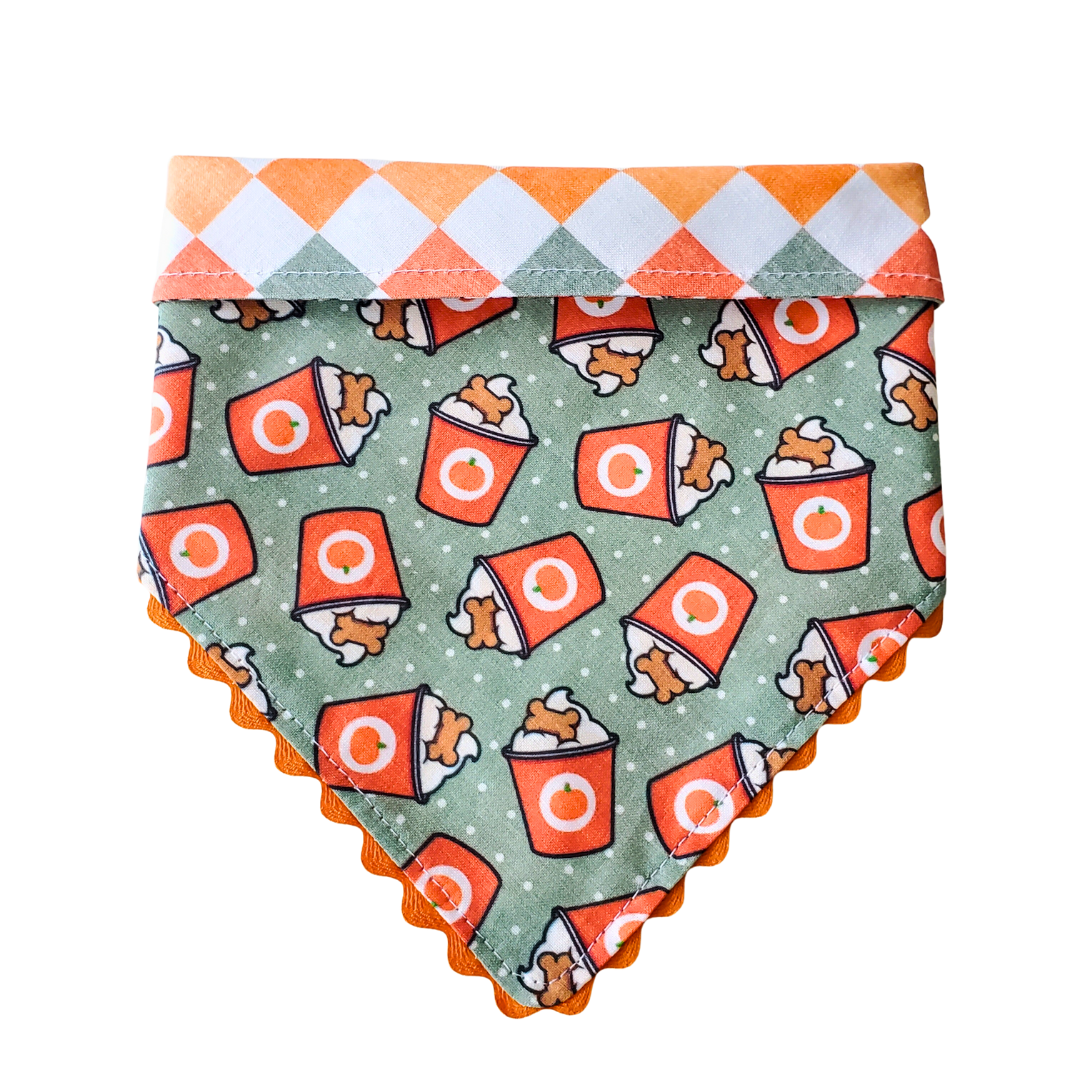Charlie & the Hound - Fall Pup Cup - Reversible Dog Collar Bandana