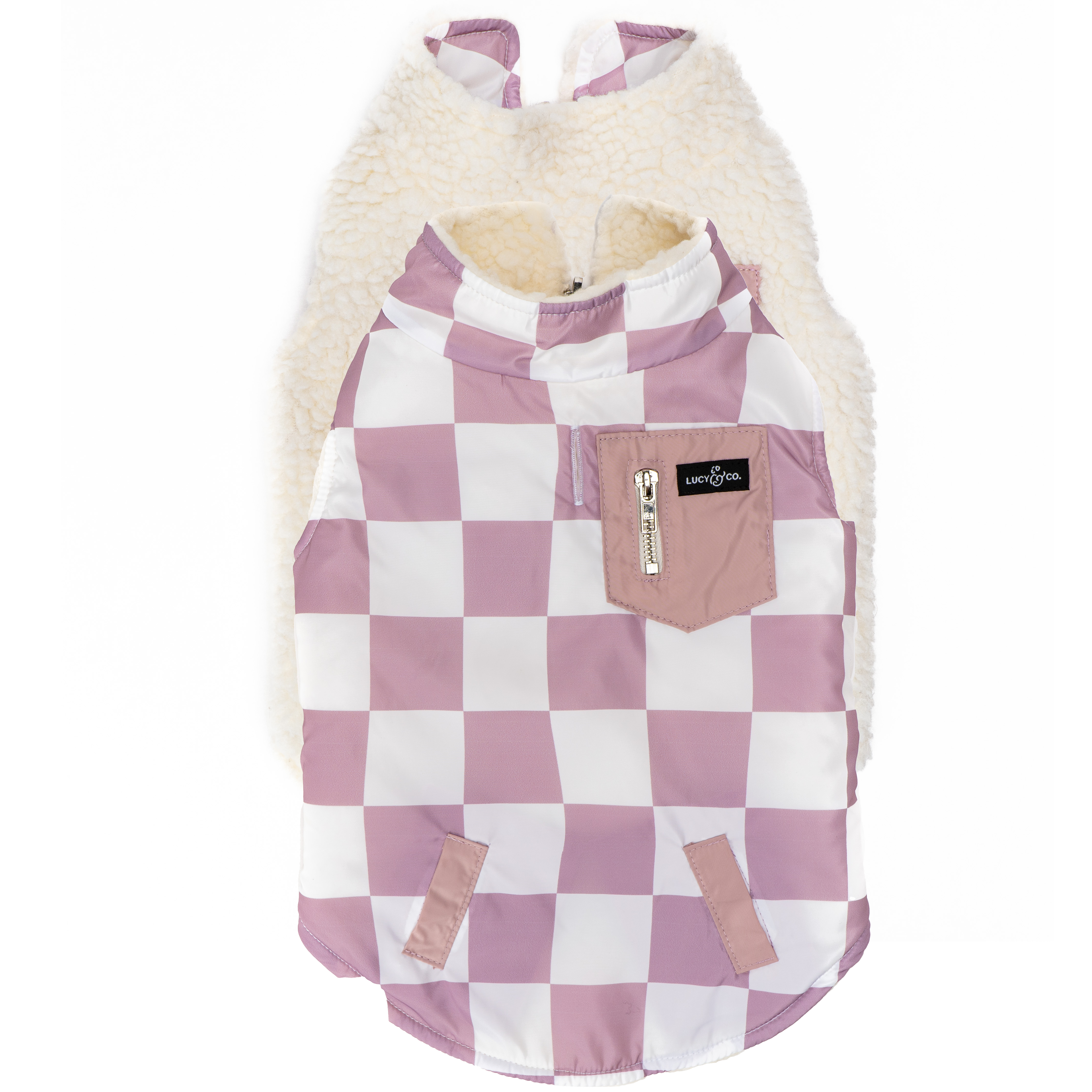 The Checked Out Reversible Teddy Vest: Large