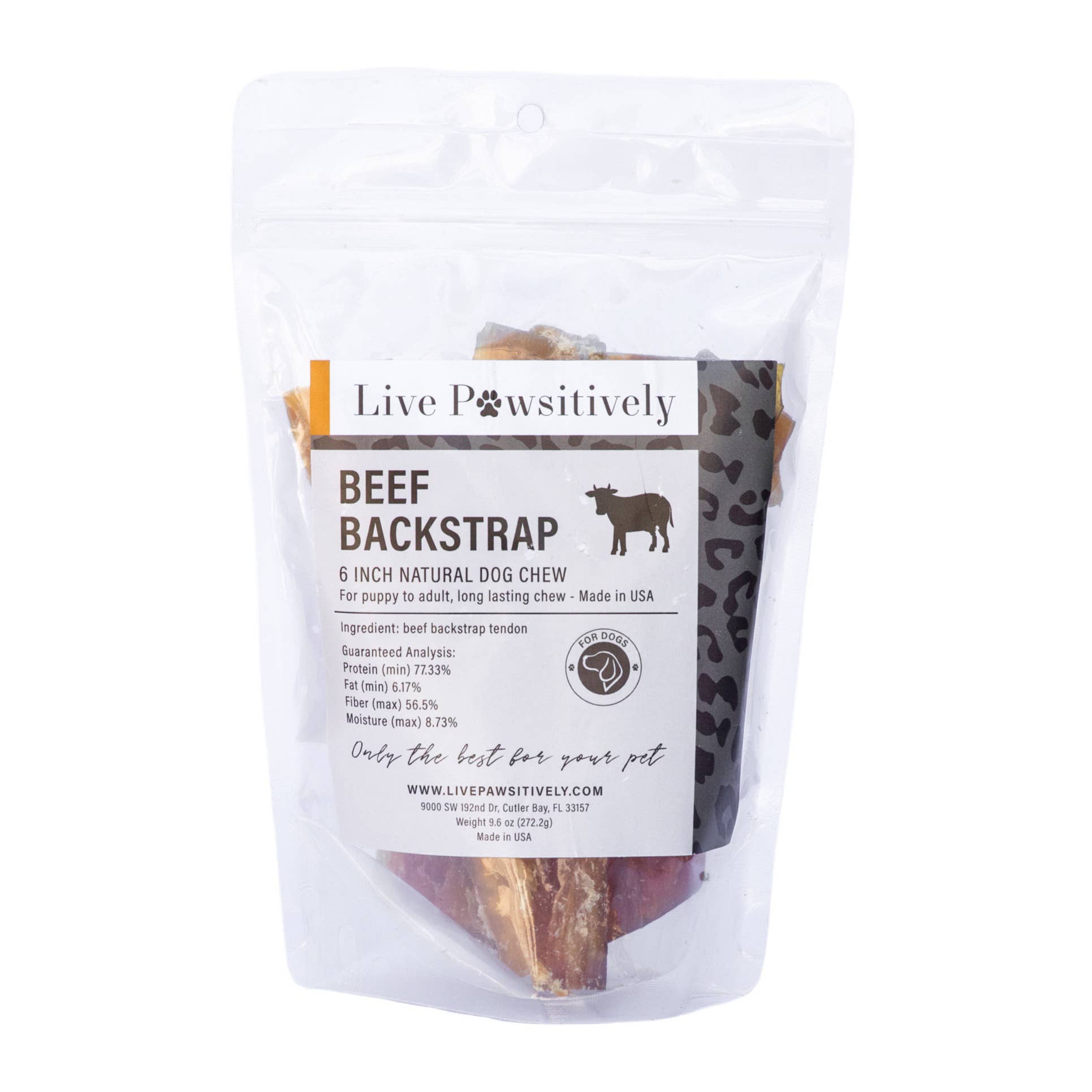 Beef Back Strap, Natural Dog Chews