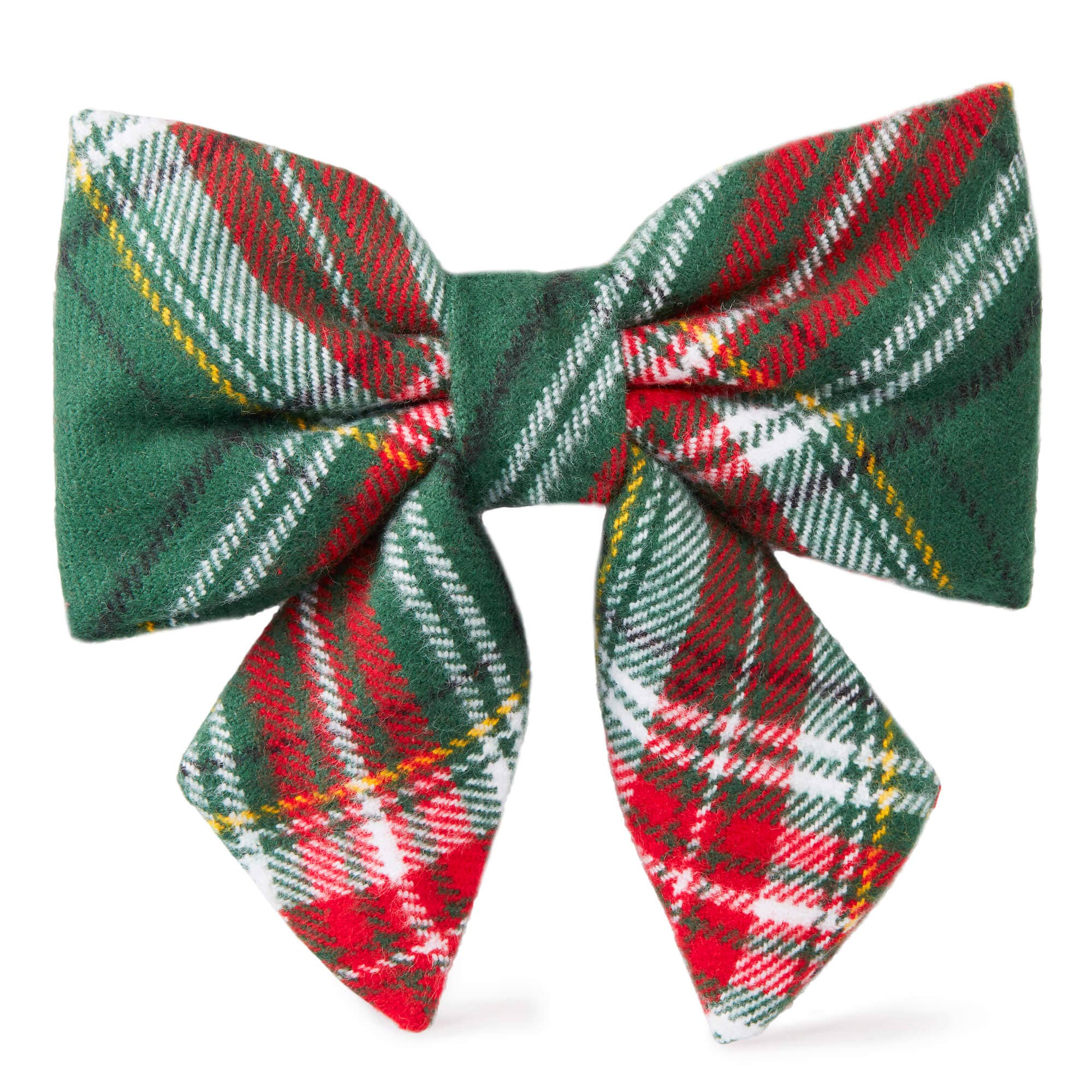 Holly Jolly Flannel Holiday Lady Dog Bow: Small