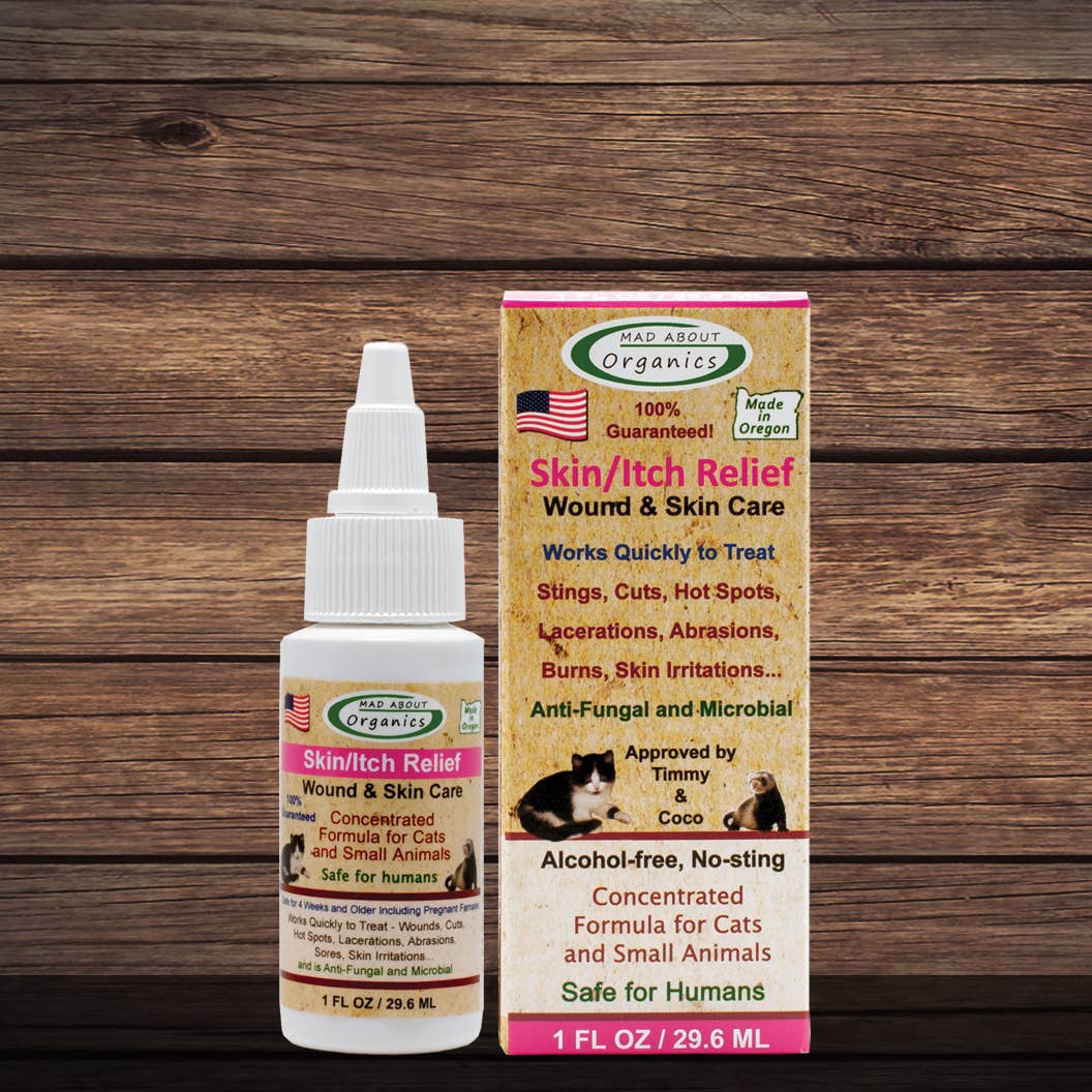 Mad About Organics - Skin And Itch Relief Herbal Treatment Formulated For Cats