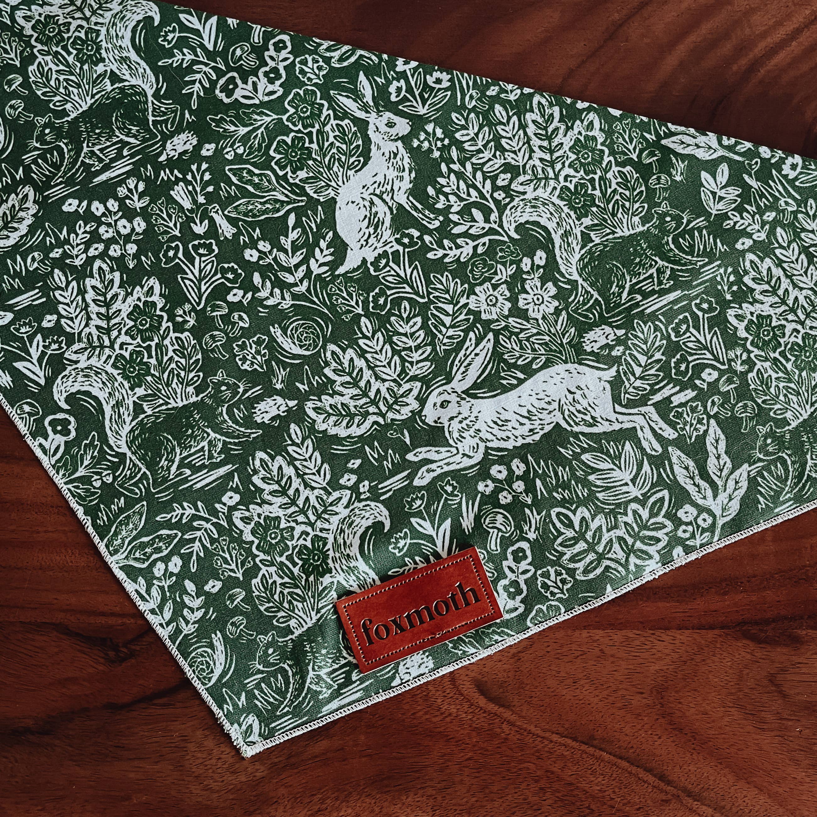 FoxMoth - Watership | Dog Bandana | Bunny Rabbit Neutral Woodland