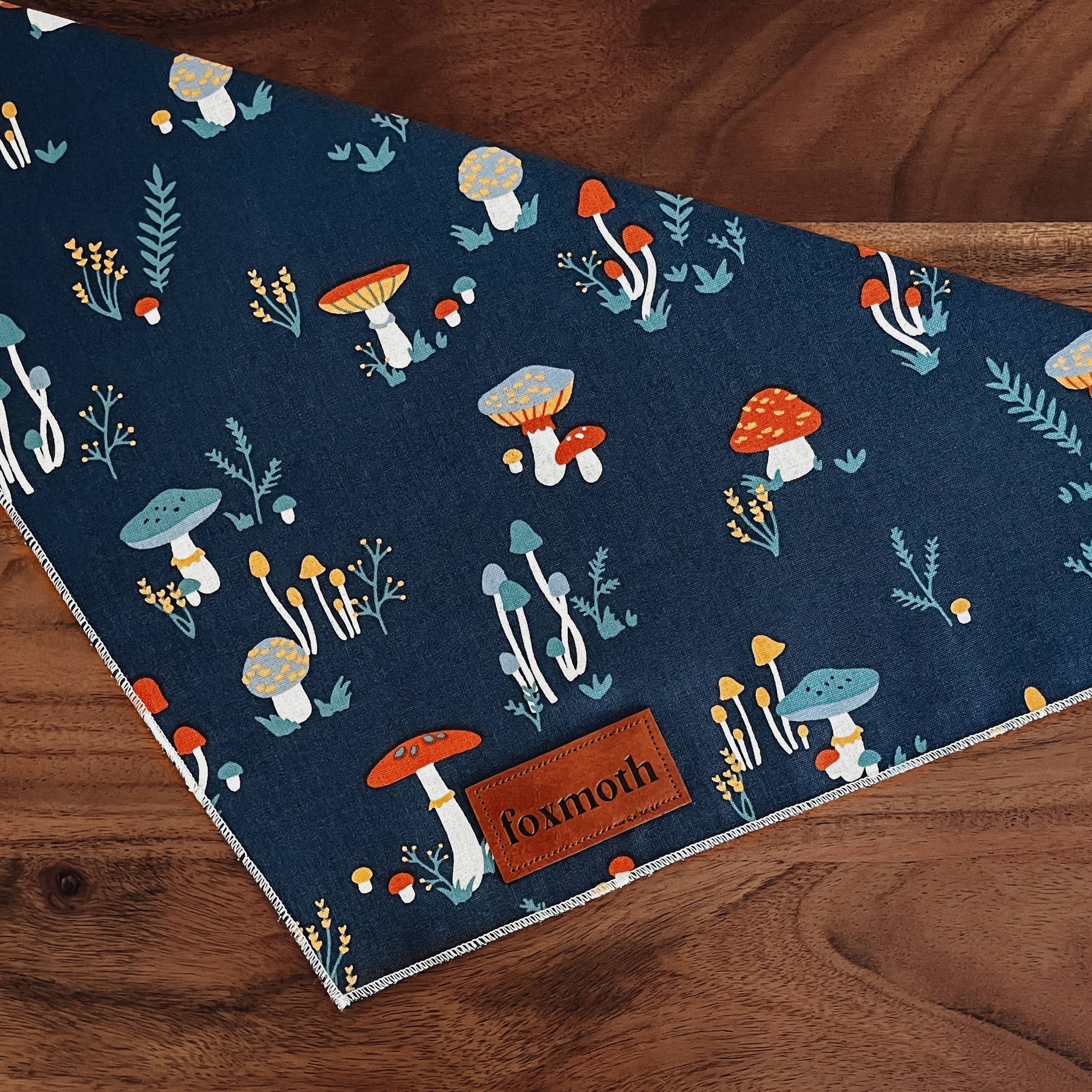 Foxmoth - Mushrooms | Dog Bandana | Woodland Modern Vintage Retro
