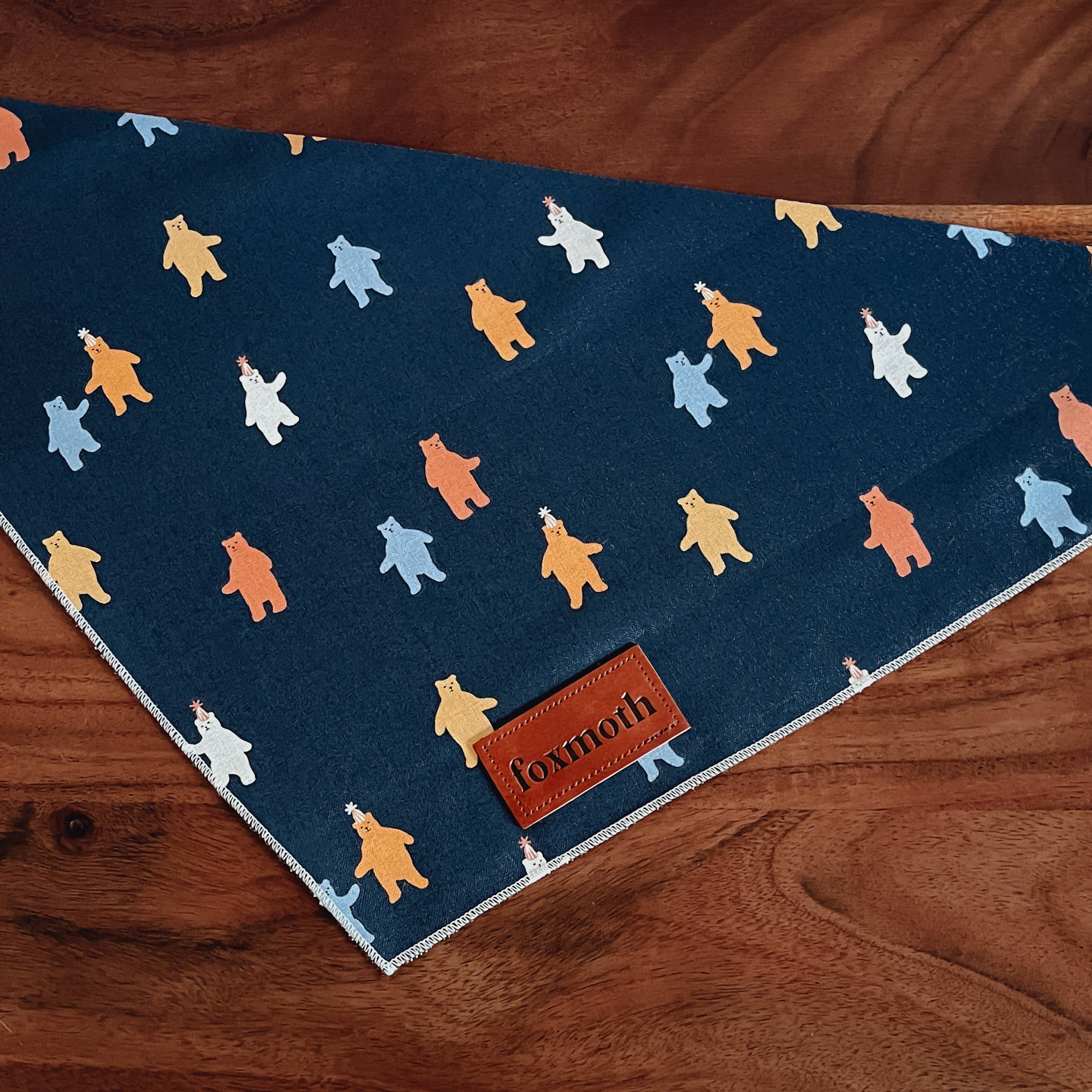 FoxMoth - Birthday Dog Bandana | NEW 2023 | Bears Party Retro Vintage