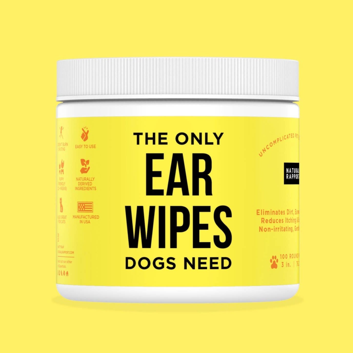 Natural Rapport - The Only Ear Wipes Dogs Need