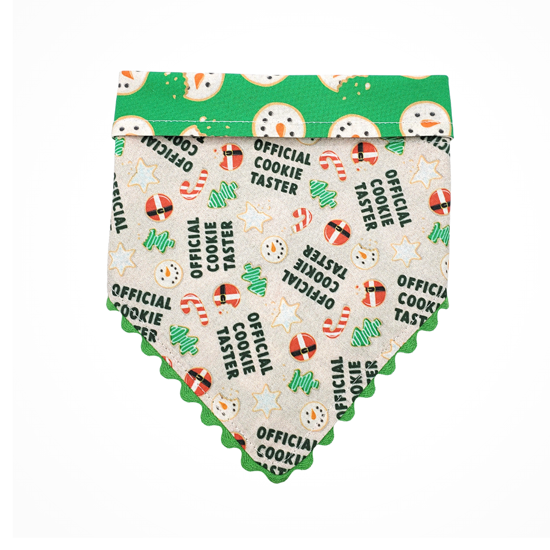Cookie Tester - Reversible Dog Collar Bandana
