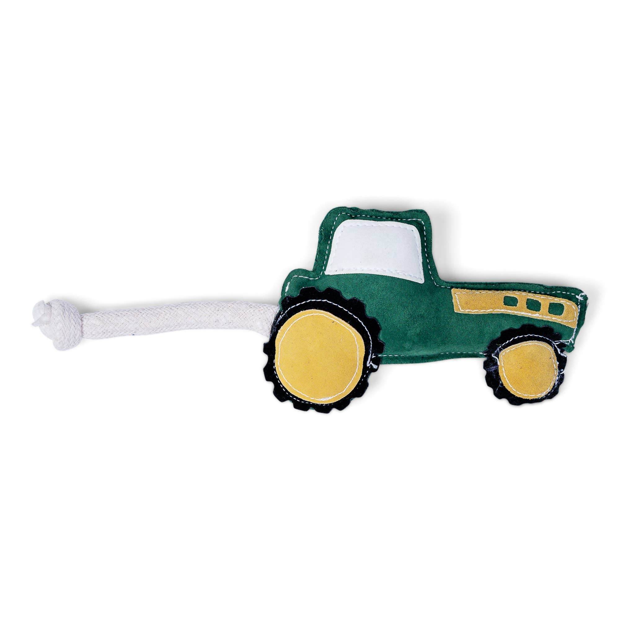 Jojo Modern Pets - Vegan Leather Green Tractor Eco Friendly Dog Toy