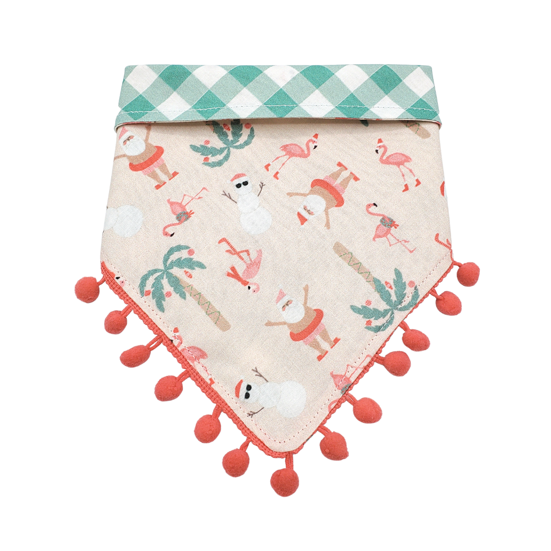 Tropical Christmas - Reversible Dog Collar Bandana