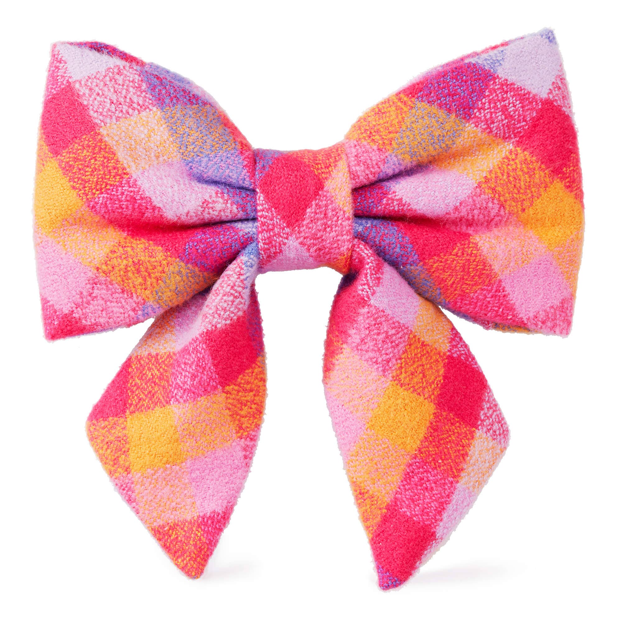 Sunset Flannel Lady Dog Bow