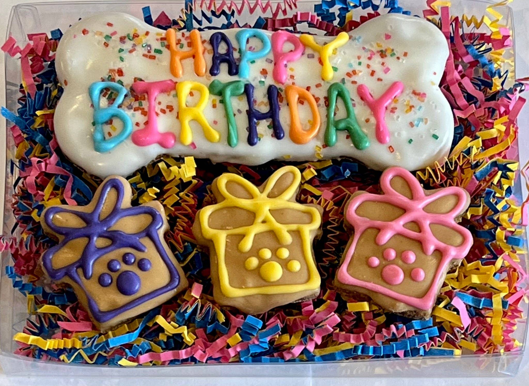 DELCO DOG CO. - Colorful Sprinkle Happy Birthday Dog Treat Gift Box