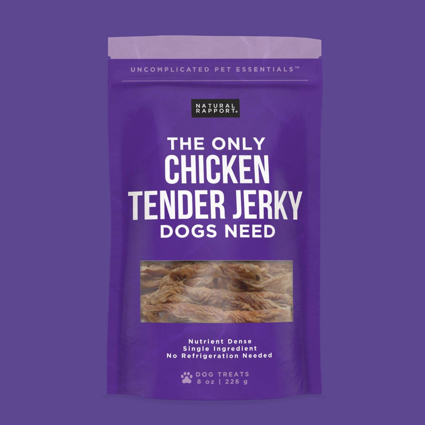 The Only Chicken Tender Jerky Dogs Need: 8 oz bag