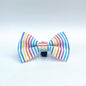 doggish - Rainbow stripes seersucker dog bow tie pet accessory