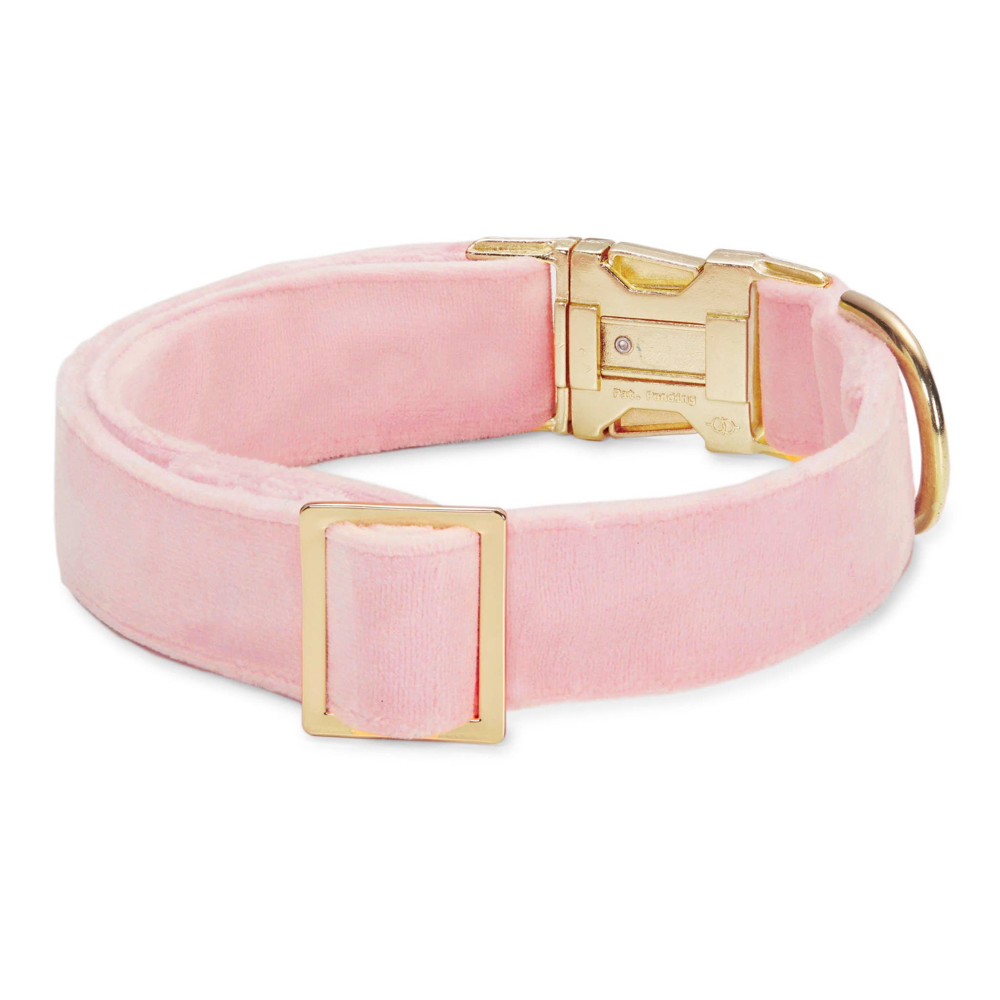 The Foggy Dog - Blush Pink Velvet Dog Collar