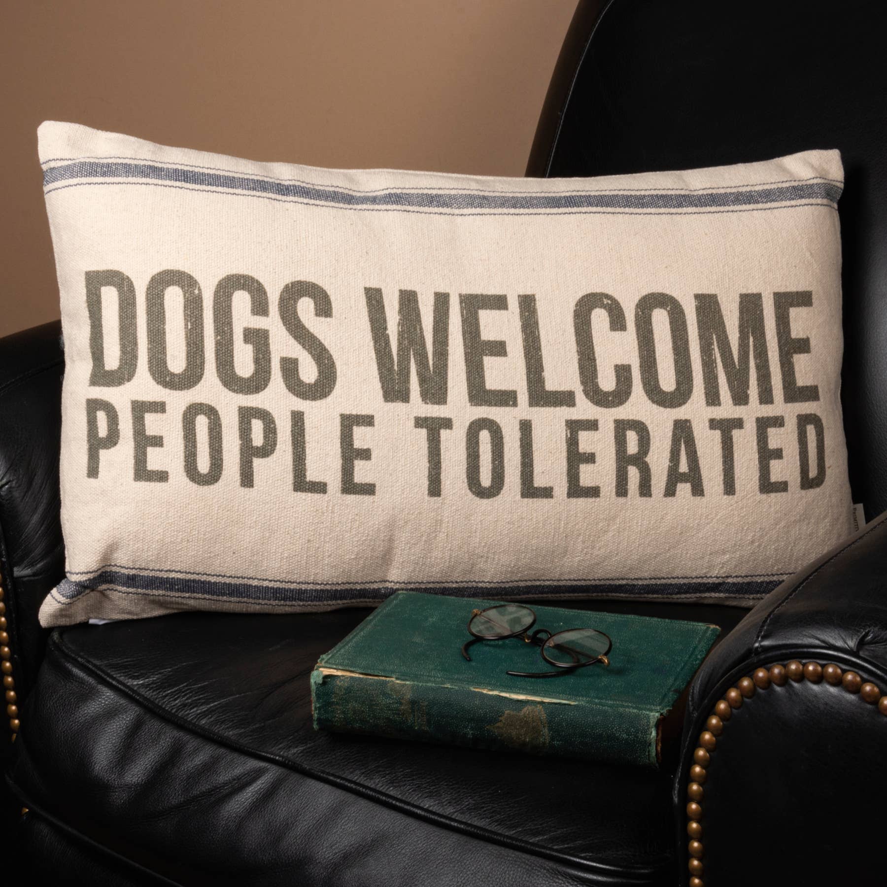 Primitives by Kathy - Dogs Welcome Pillow