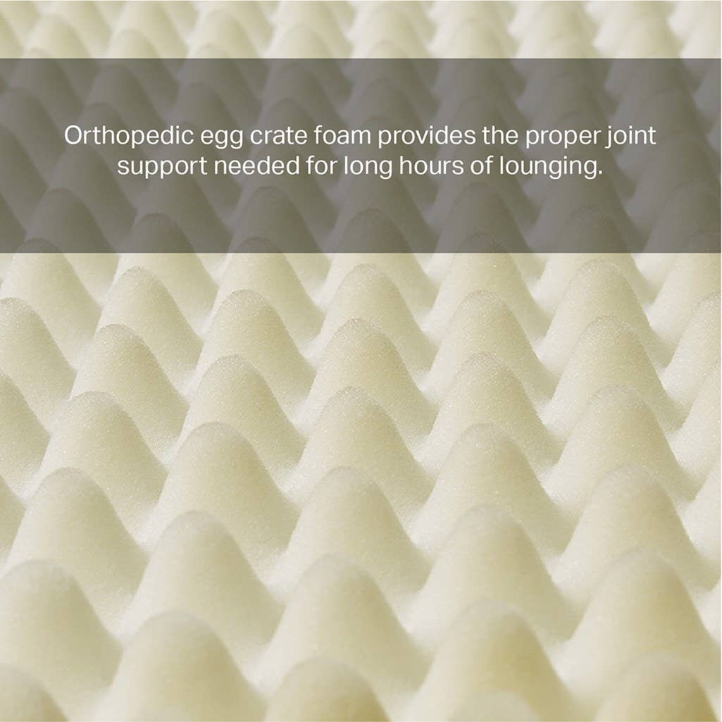 Olliix - Faux Fur Orthopedic Dog Bed Rug with Cover, Grey