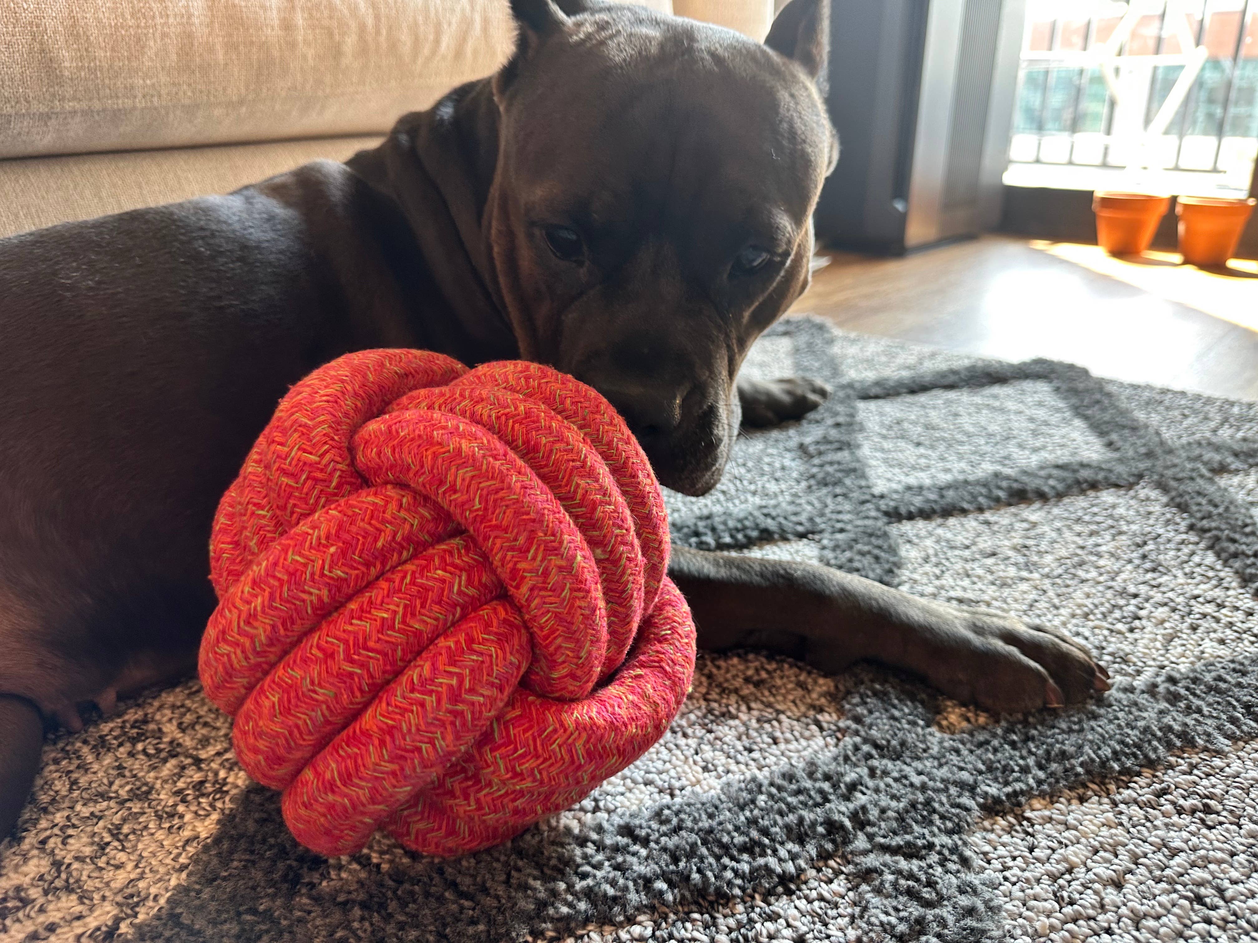 Handmade Jumbo Rope Ball, Sustainable Dog Rope Toys, Unique