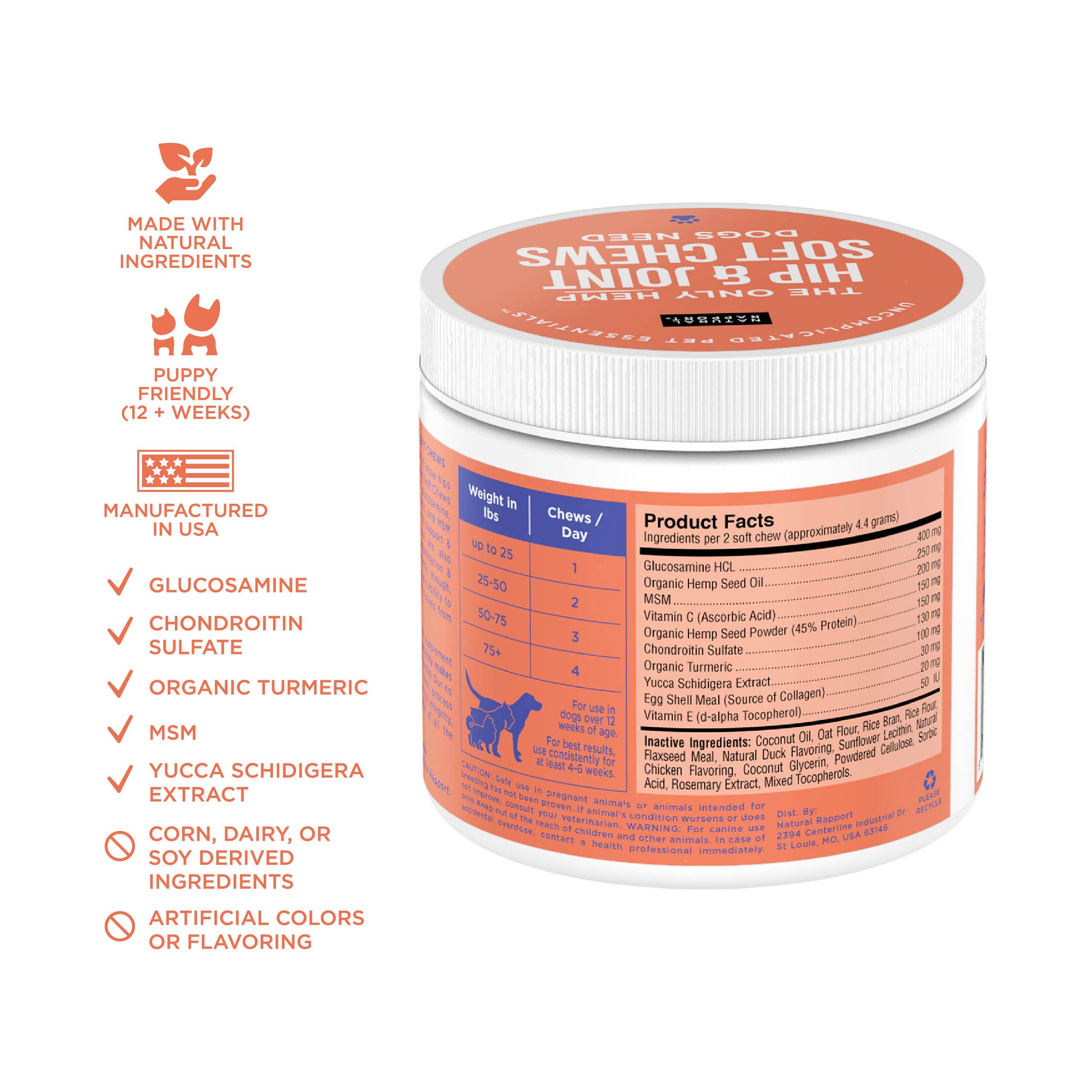 Natural Rapport - The Only Hip & Joint Soft Chews Dogs Need