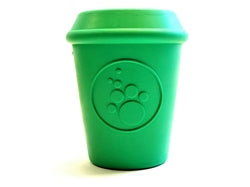 SodaPup Coffee Cup Durable Natural Rubber Dog Chew Toy and Treat Dispenser for Aggresive Chewers, Guaranteed Tough