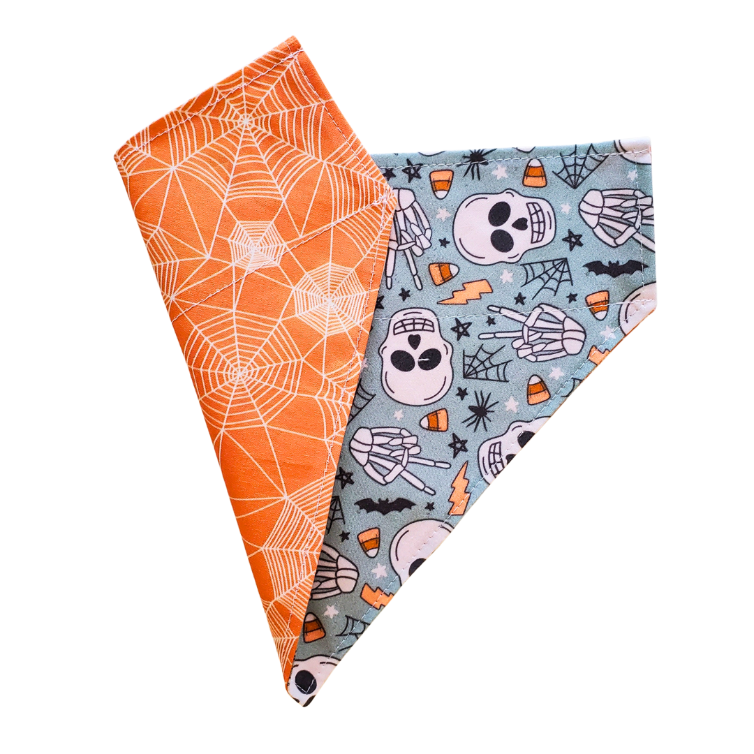 Charlie & the Hound - Peace & Skulls  - Reversible Dog Collar Bandana