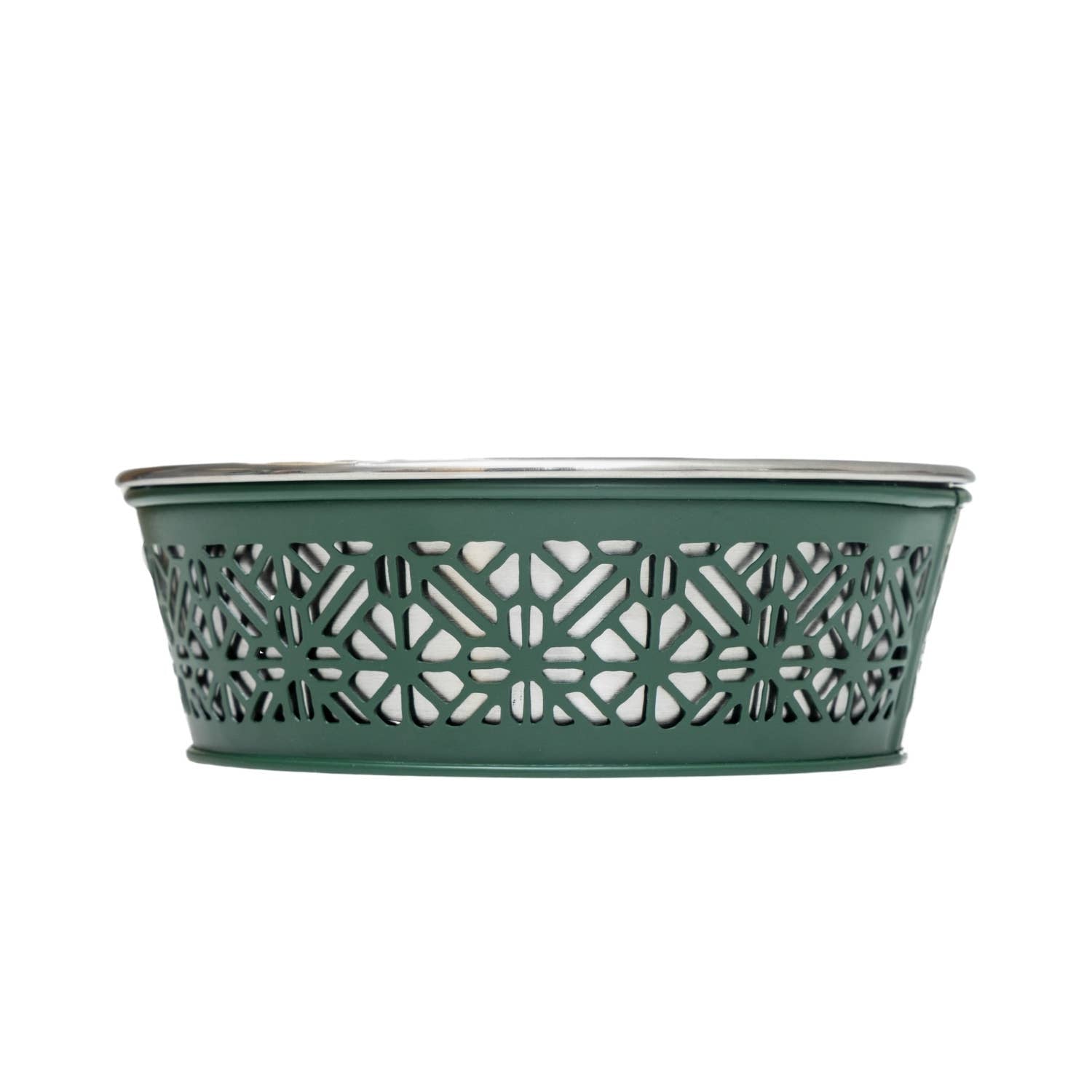 Jojo Modern Pets - Eco-friendly Stainless Steel Farmhouse Dog Bowl - Dark Green