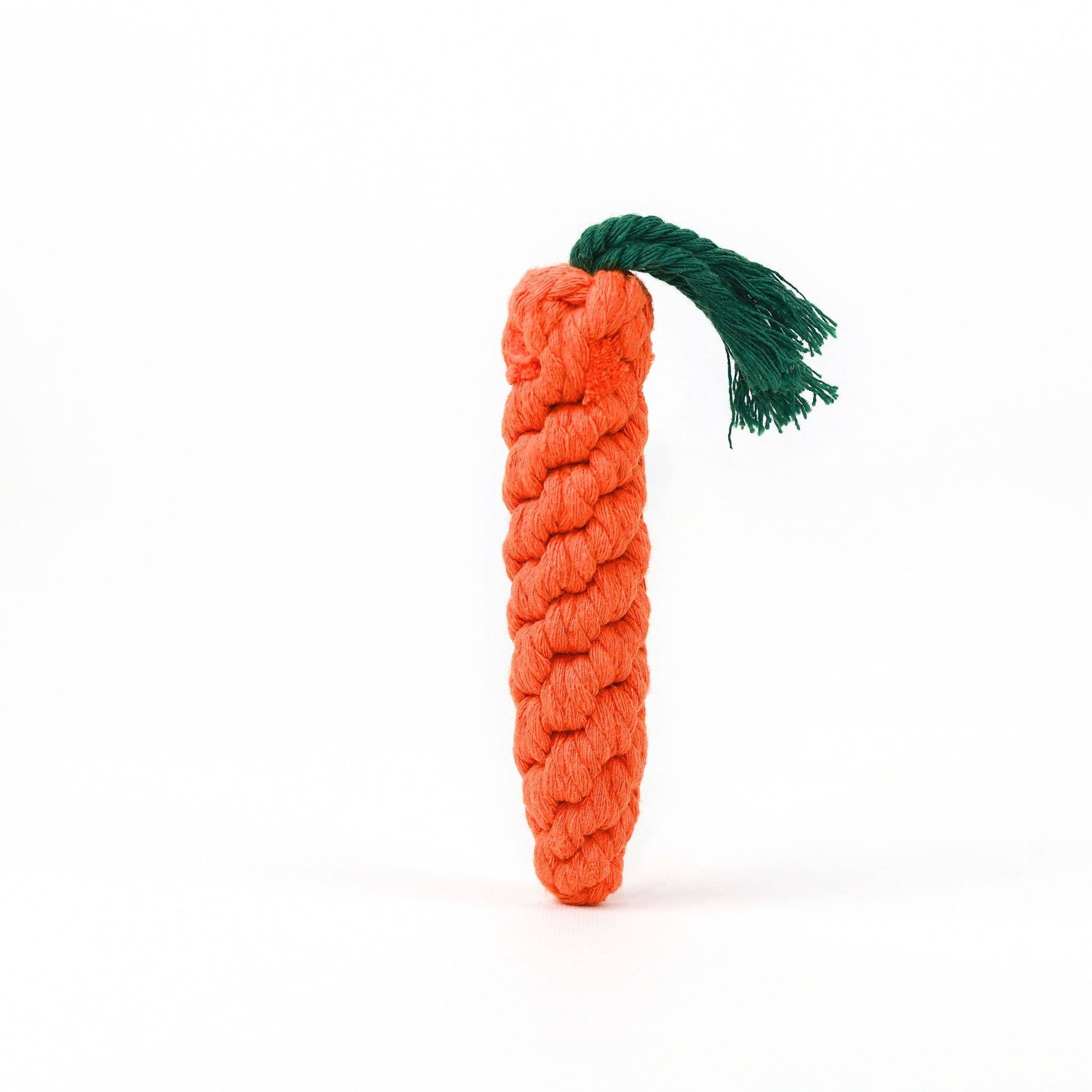 Handmade Sustainable Carrot Rope Chew Toys for Puppies