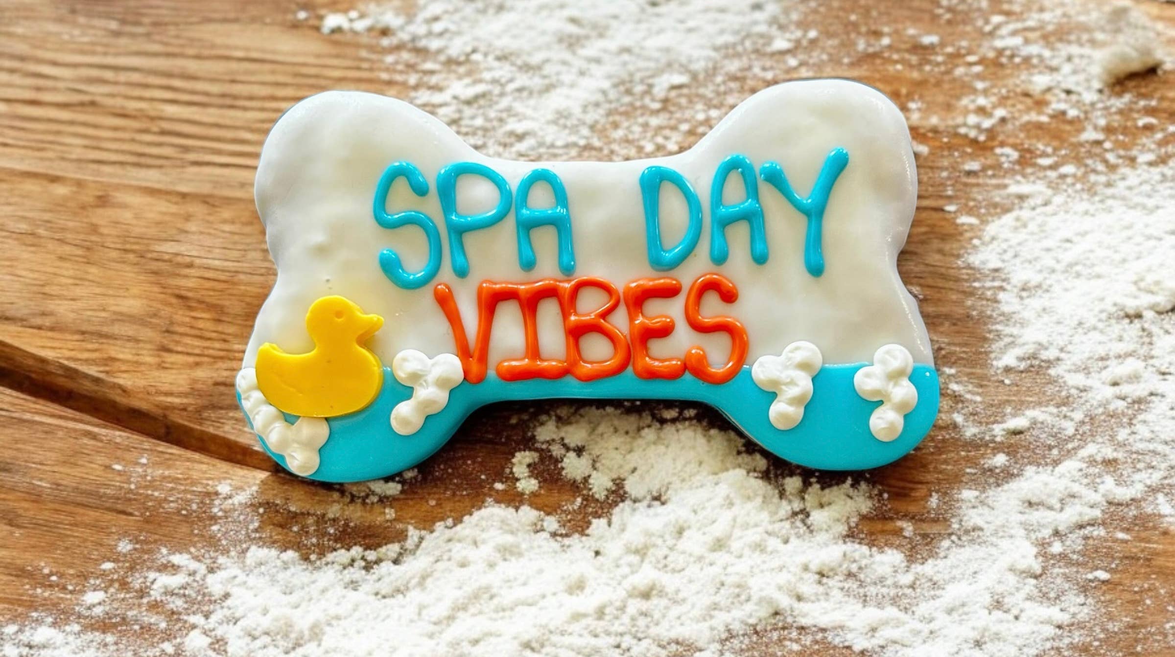 6 inch Spa Day Vibes Bone dog treat