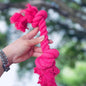 Bright pink 2-Knot Sustainable Dog Chew Rope Toy