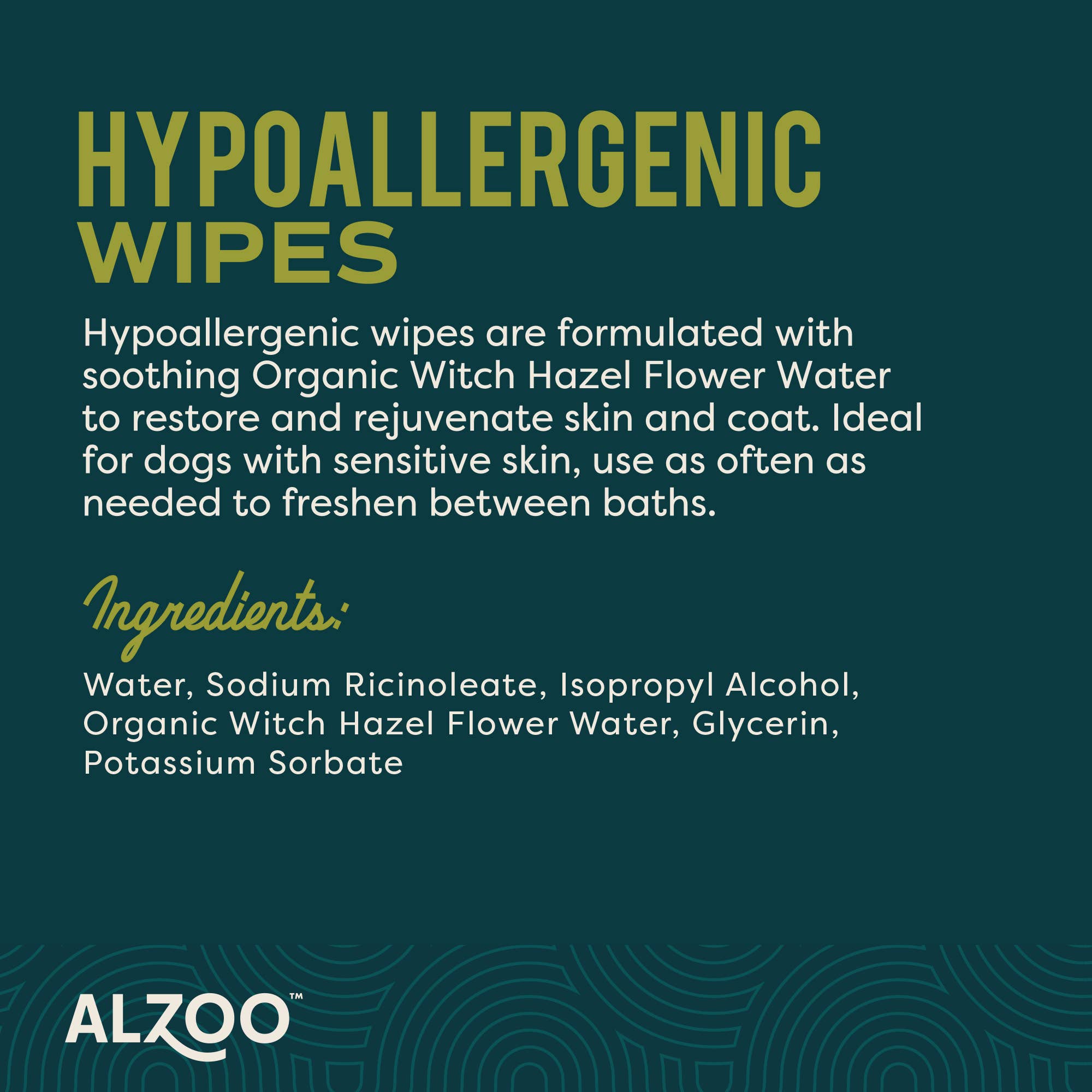 ALZOO - ALZOO PLANT-BASED HYPOALLERGENIC WIPES 100CT