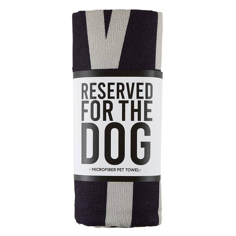Santa Barbara Design Studio by Creative Brands - Microfiber Pet Towel - Reserved For the Dog