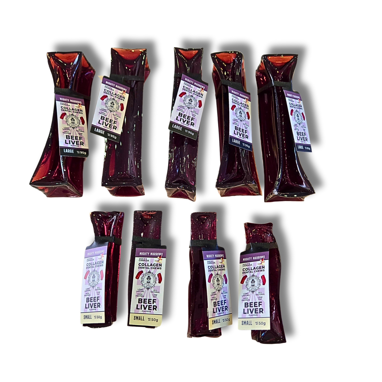 Wag & Bright Supply Co. - Mighty Marrows Collagen Dental Chew - Beef Liver - Large