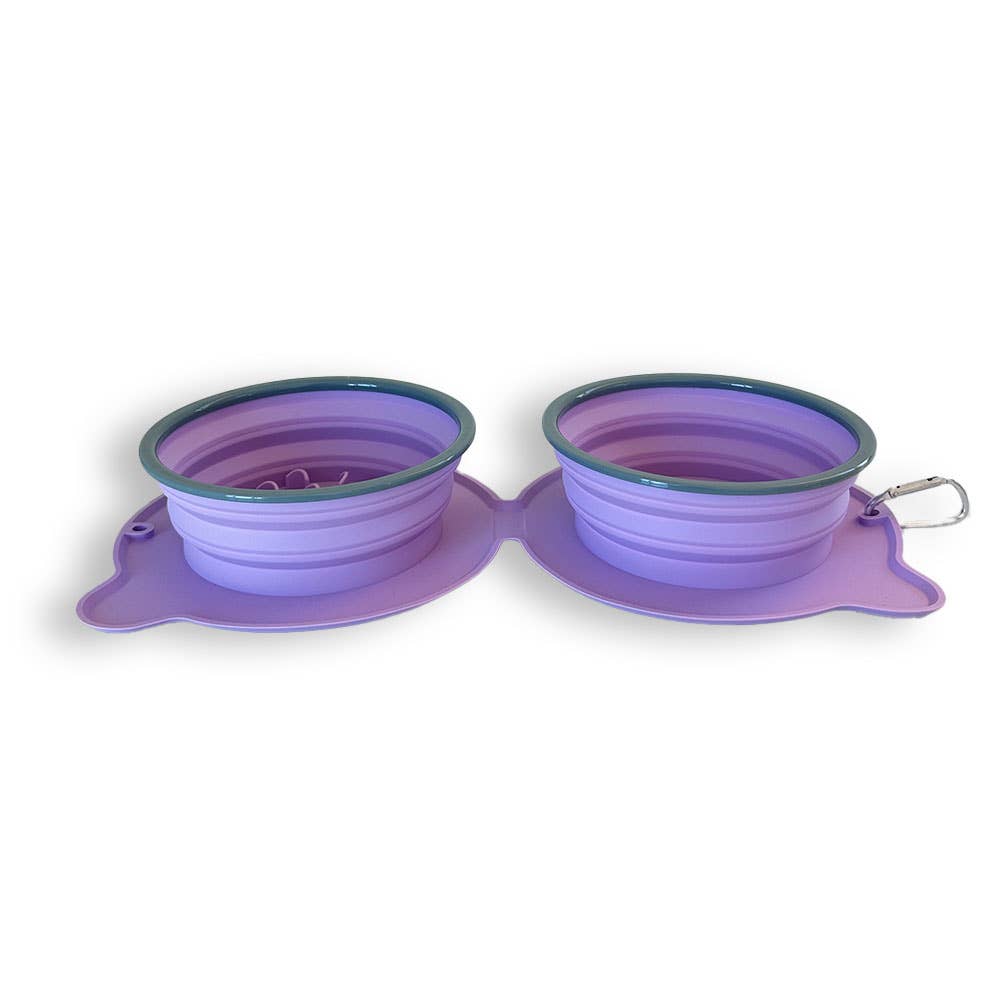 Spot N Knot - Travel Collapsible Bowl  | Slow feeder for Dog and Cat
