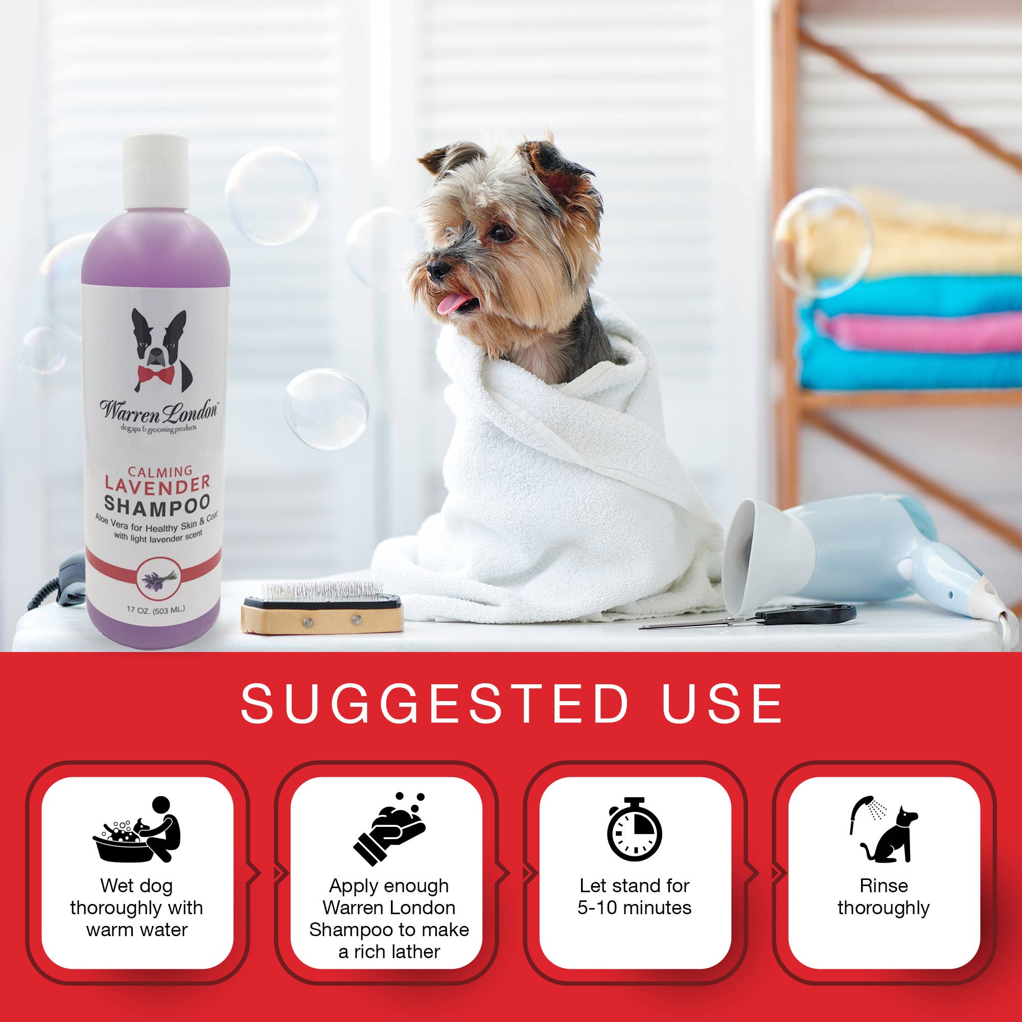 Warren London Dog Products - Shampoo: Calming Lavender - 2 Sizes