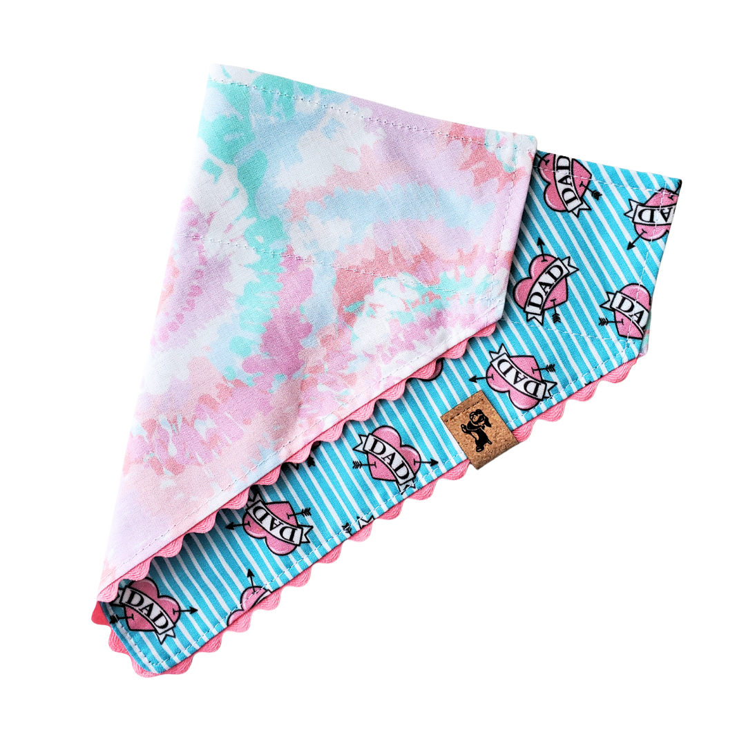 Charlie & the Hound - Blue Dad - Reversible Dog Collar Bandana