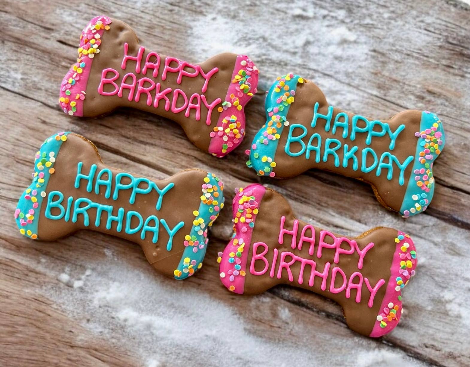 Carob Confetti Barkday bones dog treats