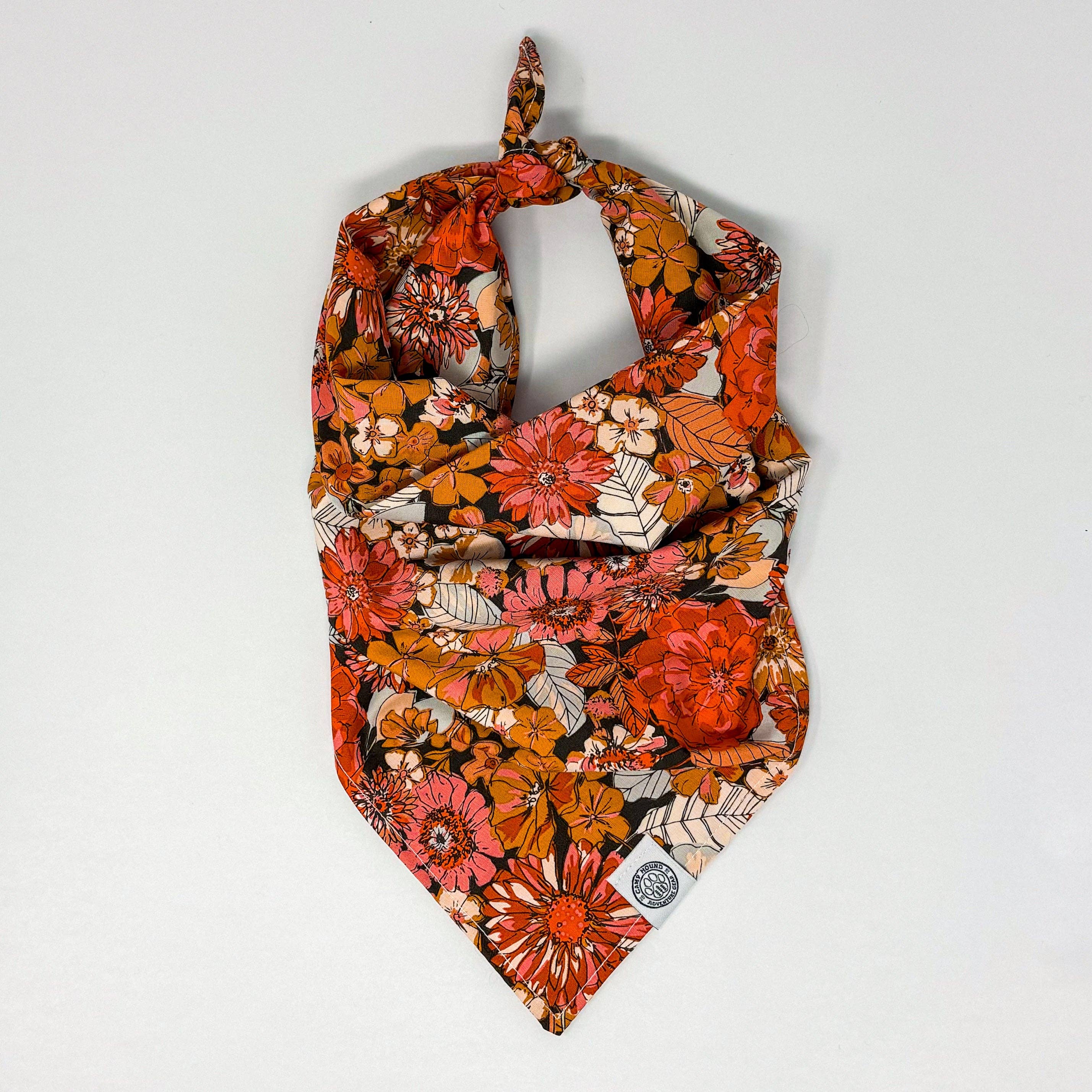 Camp Hound - Sophie Dog Bandana | Bohemian Fall Floral Maximalist