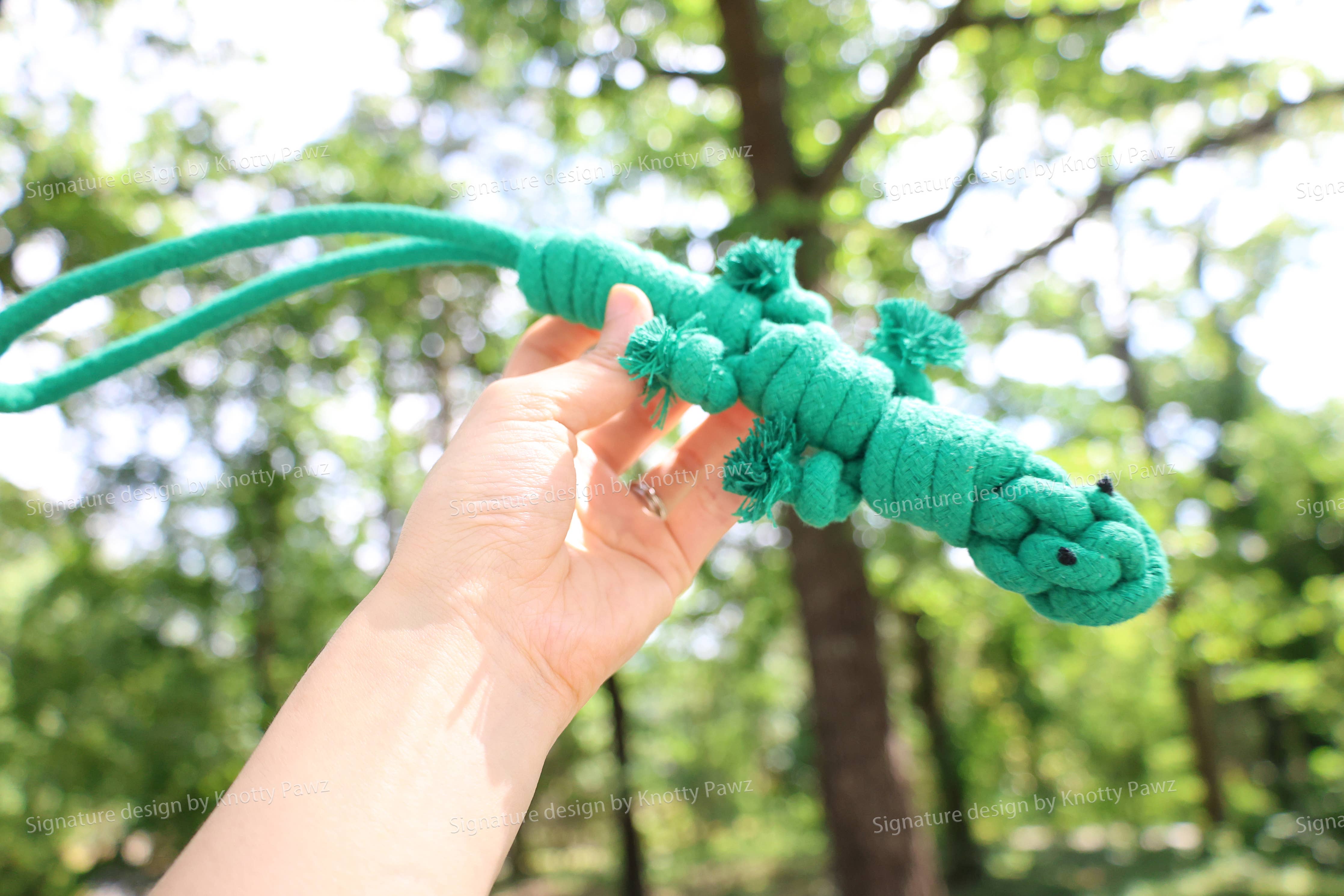 CSCORD International LLC - Handmade Eco-Friendly Green Lizard Dog Rope Toys