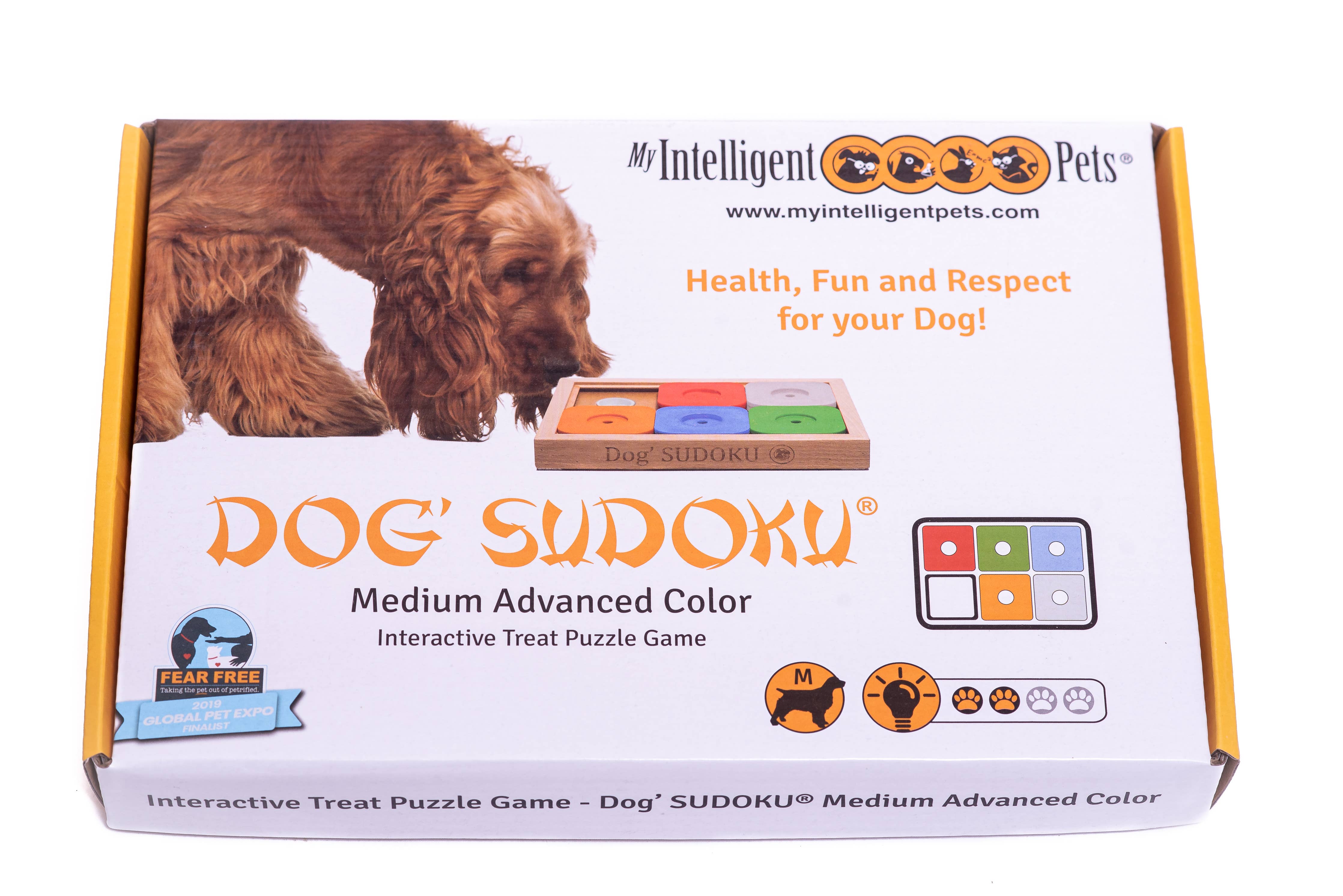 My Intelligent Pets - Dog' SUDOKU Medium Advanced Color - interactive dog puzzle
