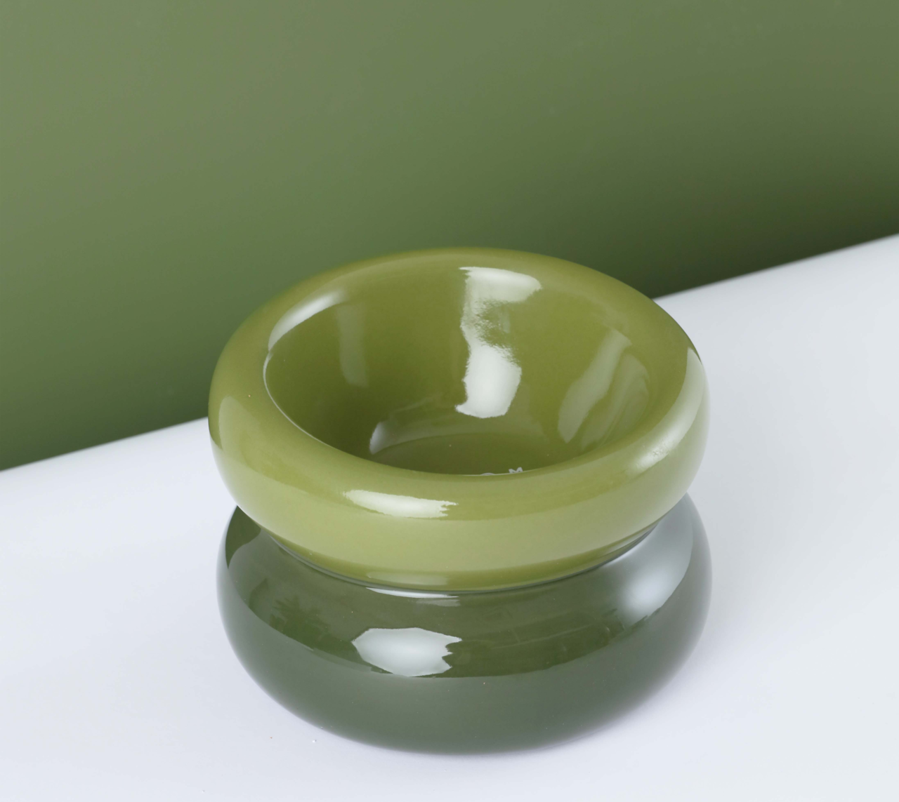 PEHOM - Soufflé Pet Bowl - Avocado Green
