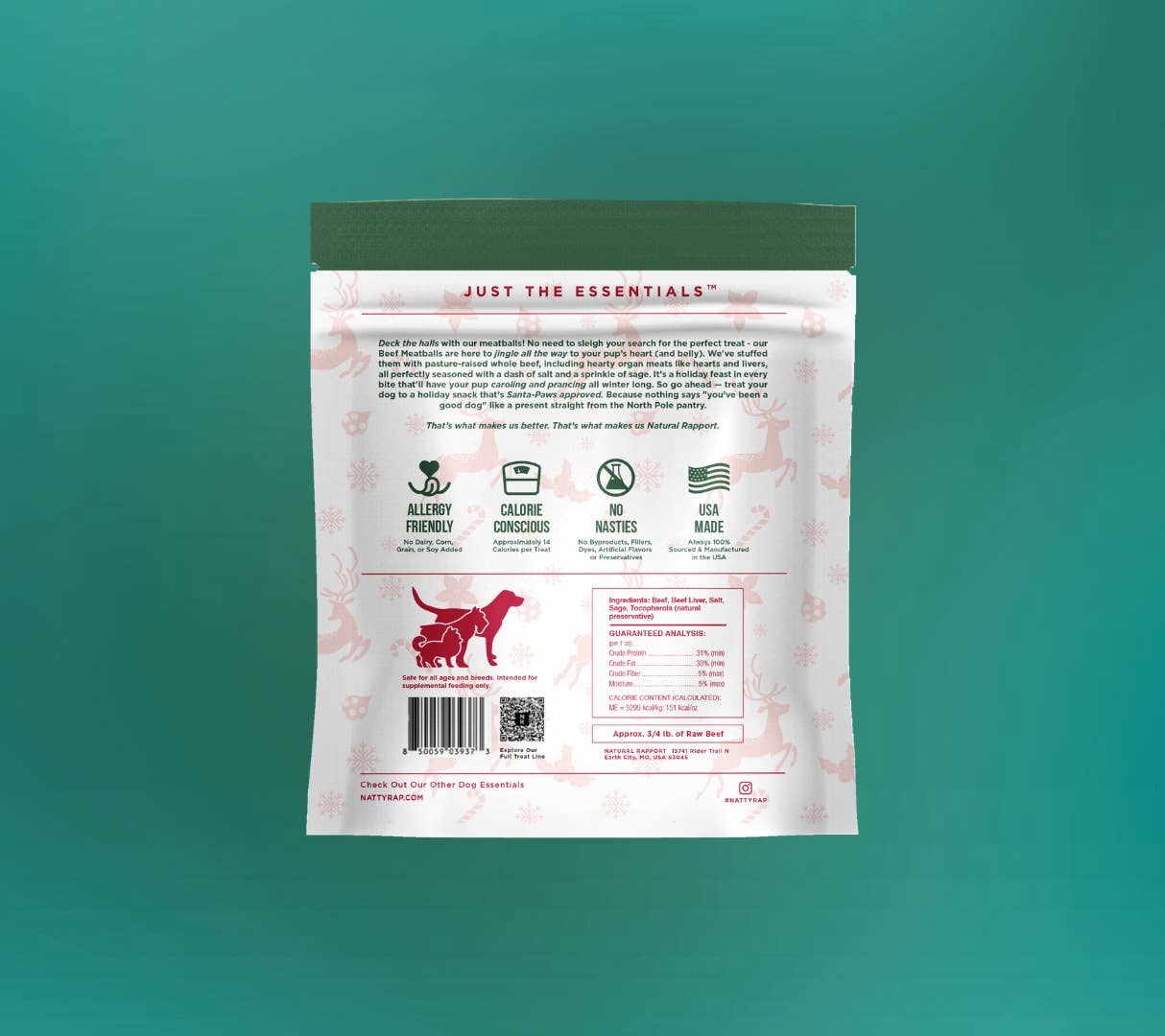 Natural Rapport - The Only Holiday Feast Meatballs Dogs Need