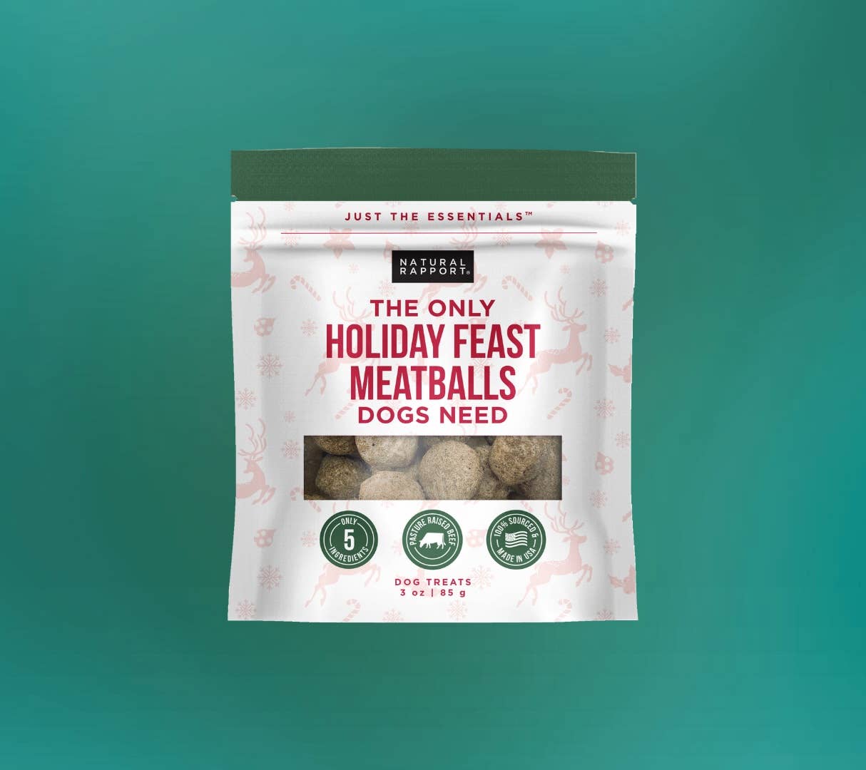 Natural Rapport - The Only Holiday Feast Meatballs Dogs Need