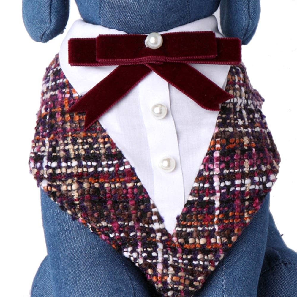 Tail Trends - Vivian Formal Bandana With Velvet Bow