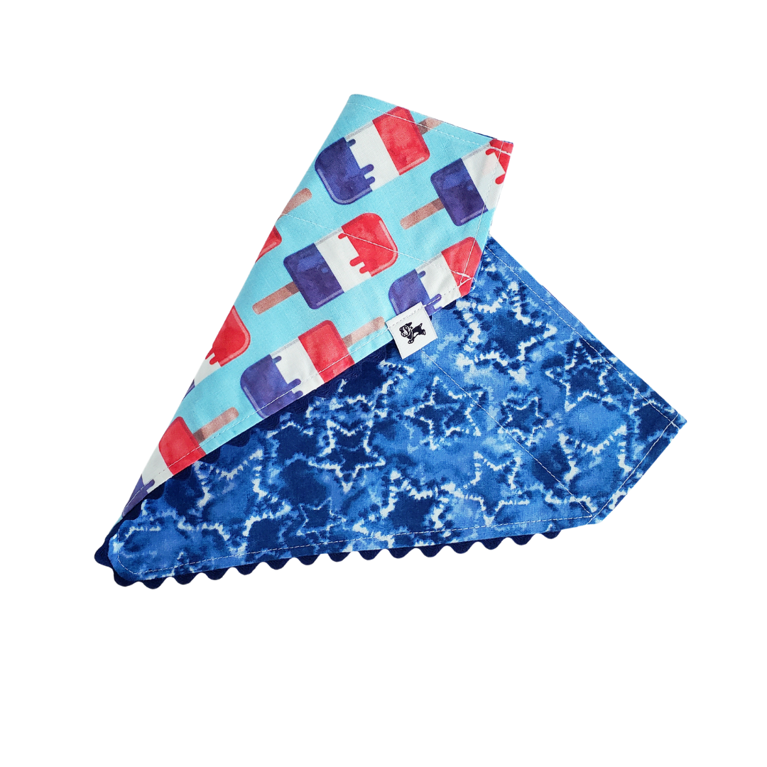 Charlie & the Hound - Patriotic Pops - Reversible Dog Collar Bandana