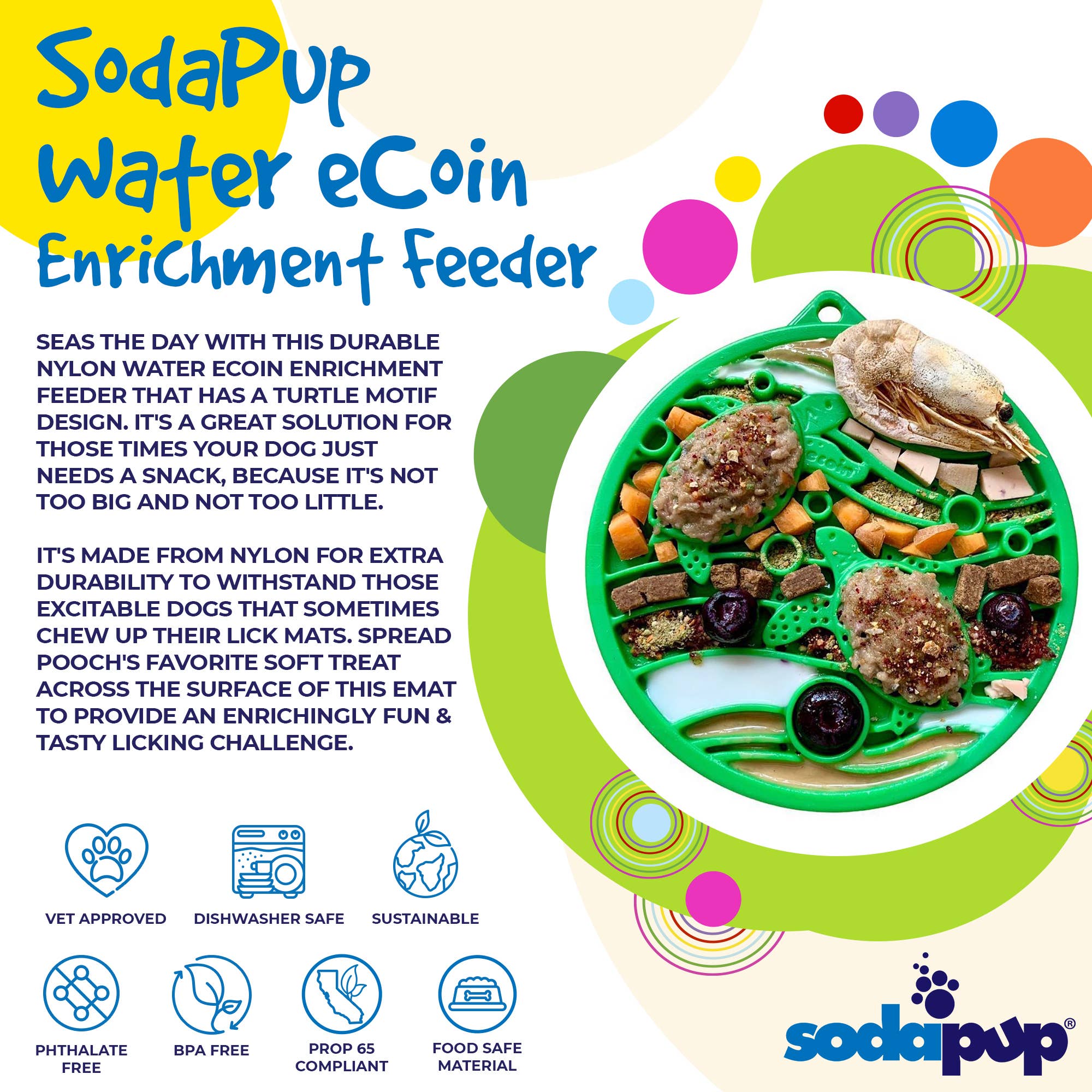 SodaPup - "Water" nylon eCoin durable enrichment snacking coin