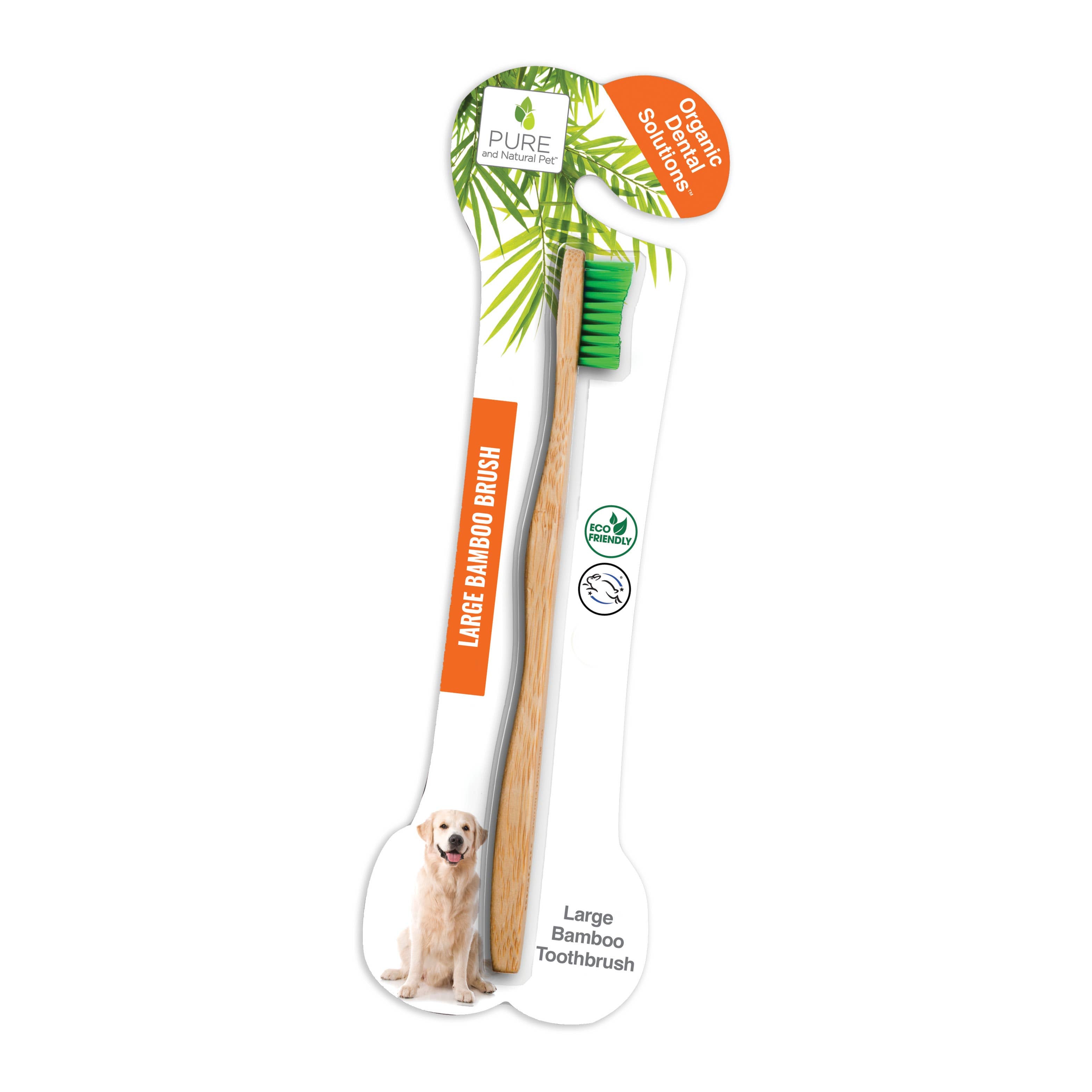 Pure and Natural Pet - Bamboo Toothbrush for Large Dogs - Organic Dental Solutions®