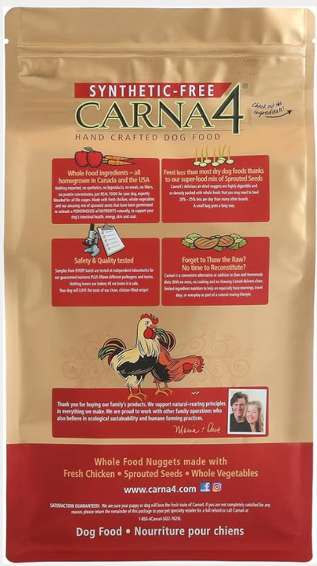 Carna4® Dog Food - Chicken - 3.5oz “Try it b4 you Buy it”