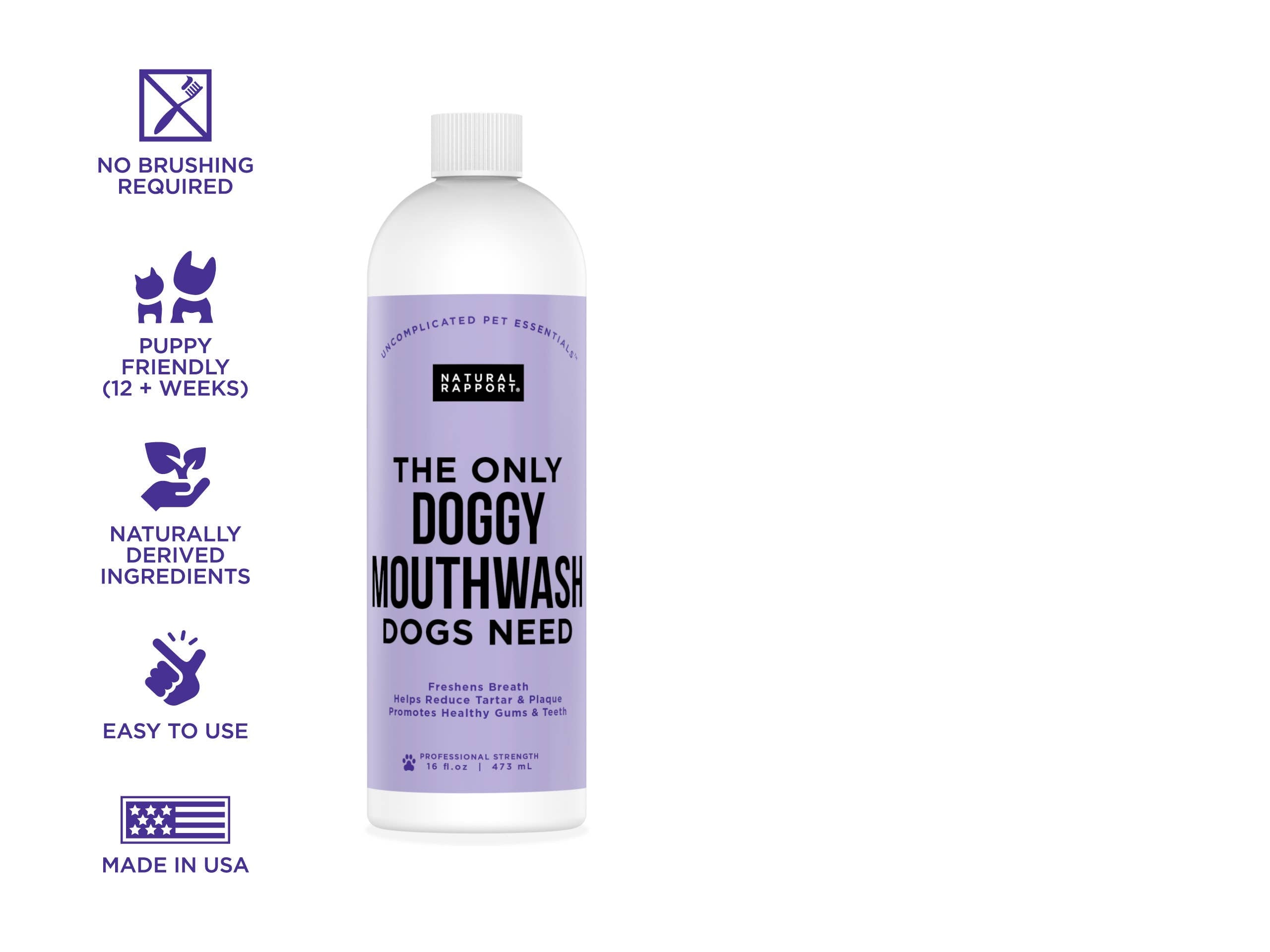 Natural Rapport - The Only Doggy Mouthwash Dogs Need