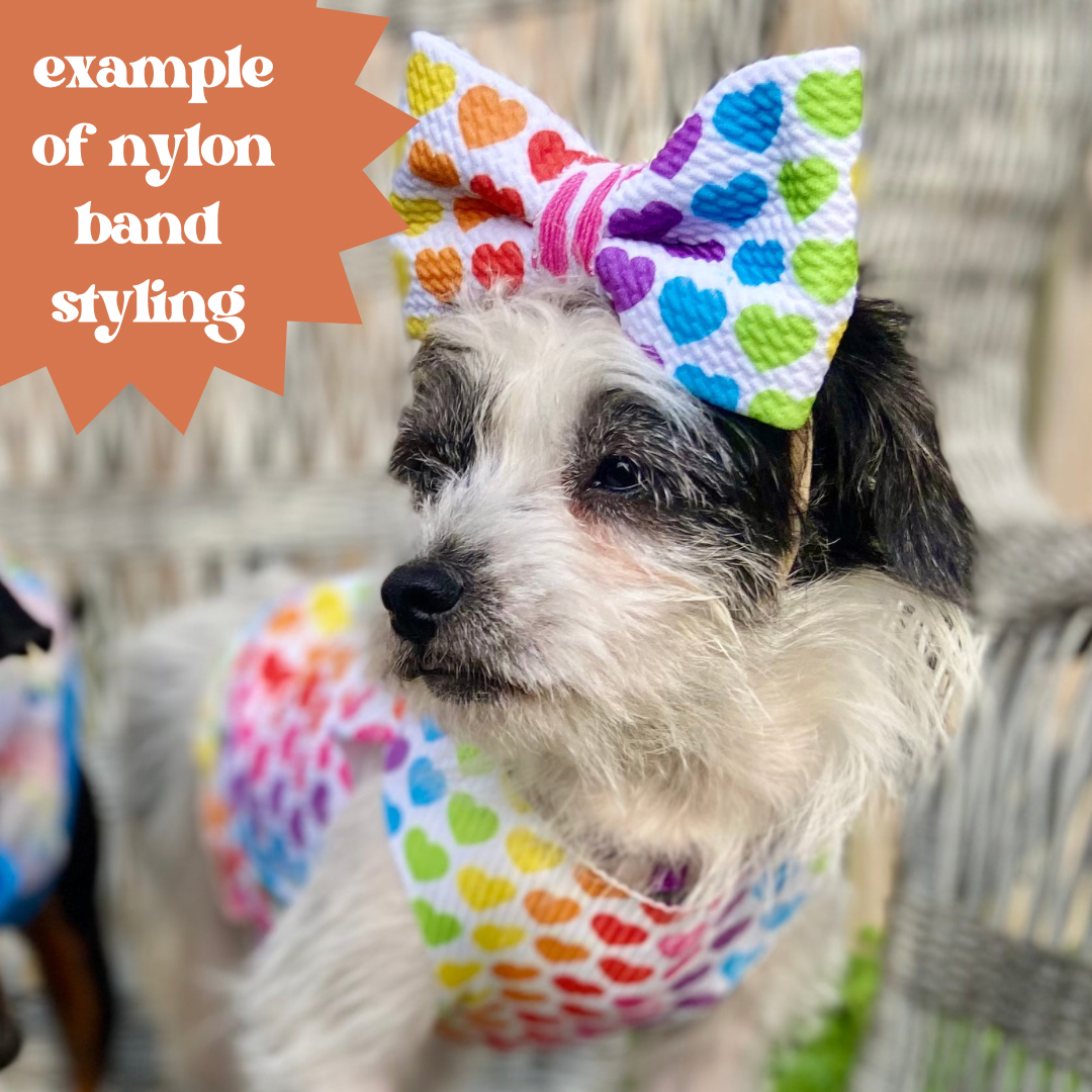 doggish - Spring seersucker nautical dog bow tie pet accessory
