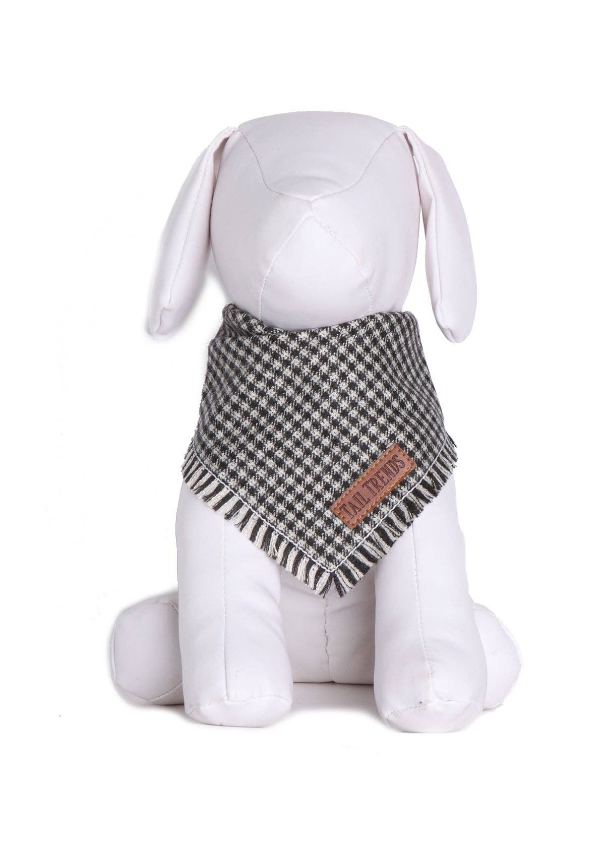 Tail Trends - Grey Plaid Frayed