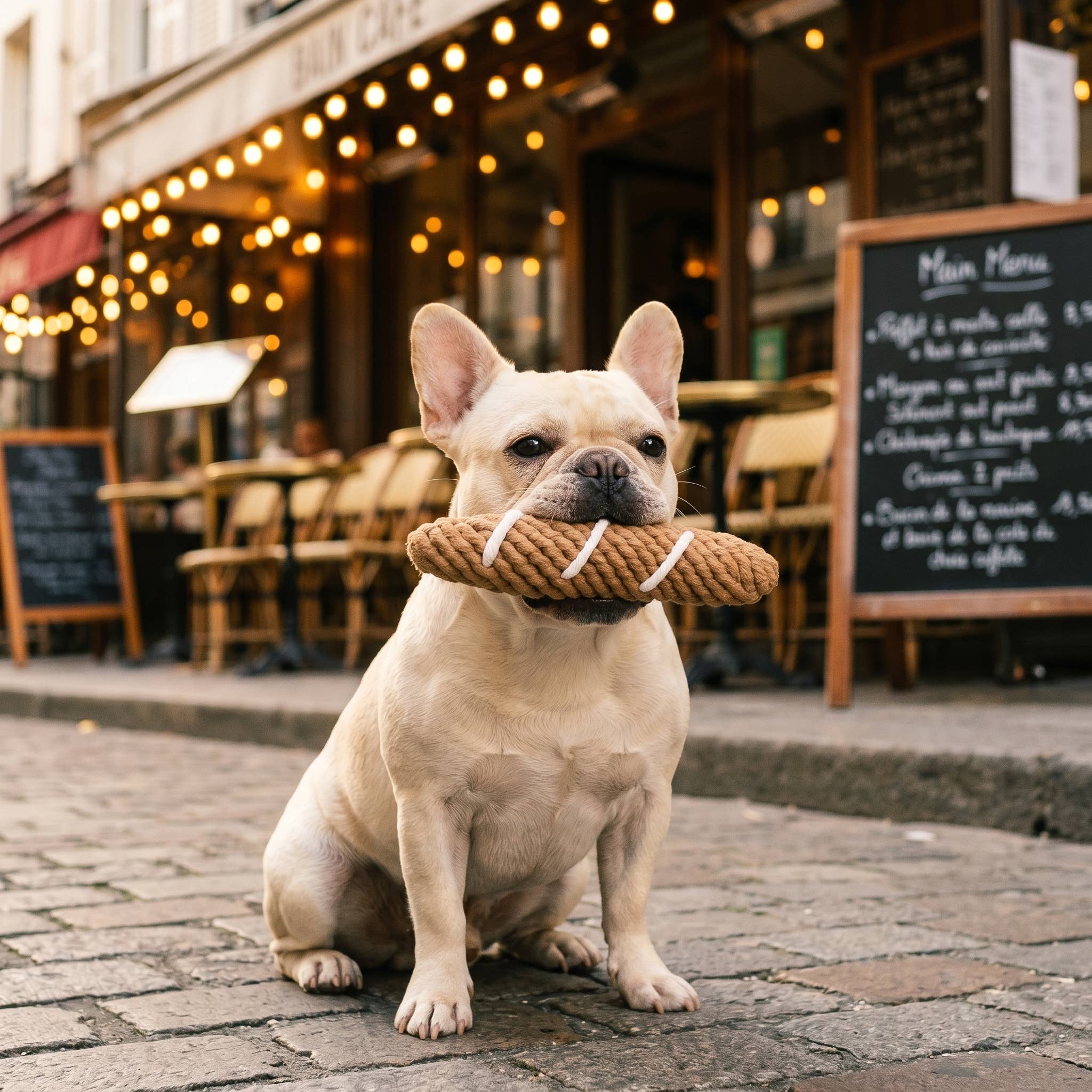 Monli Handcrafted Pet Toys - Handcrafted Baguette Pet Toy | Sustainable | Chew Toy